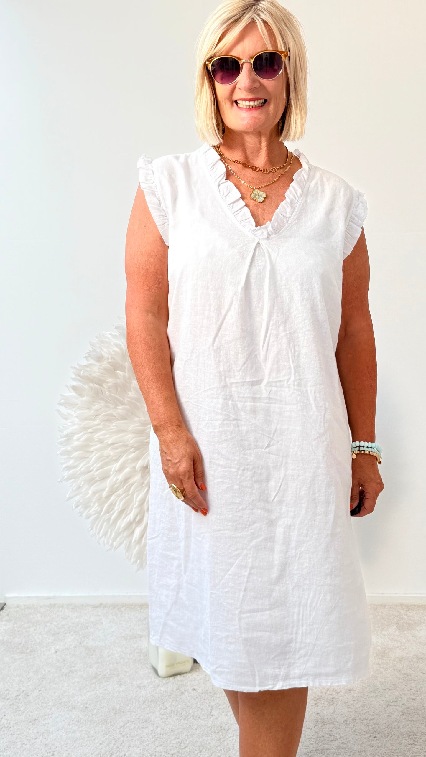 KLEID" POLLY" WEIß"