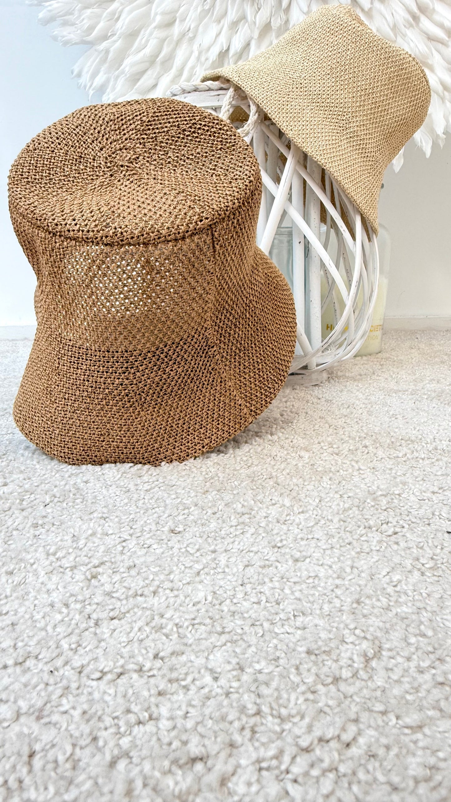 BUCKET HUT AUS BAST " CAMEL“
