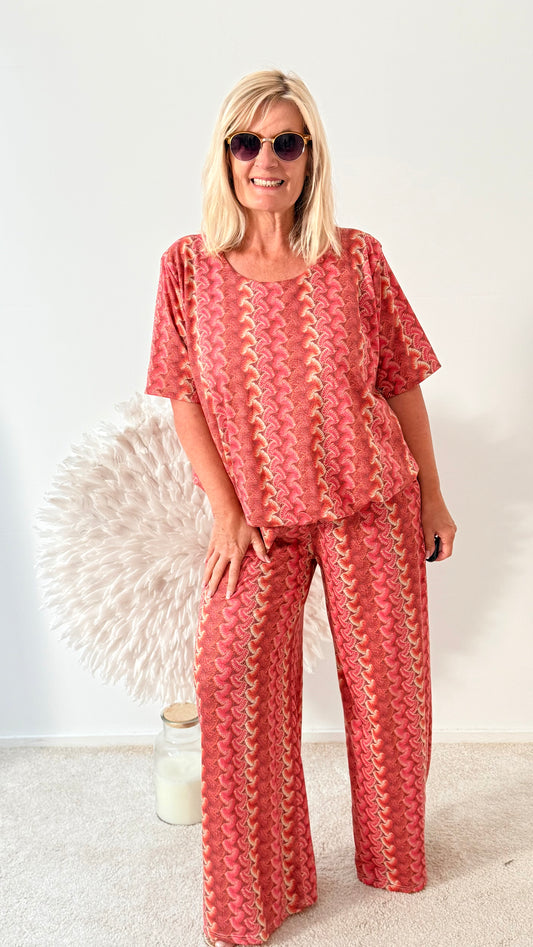 2 TEILER BLUSE & HOSE" MISSONI MUSTER"