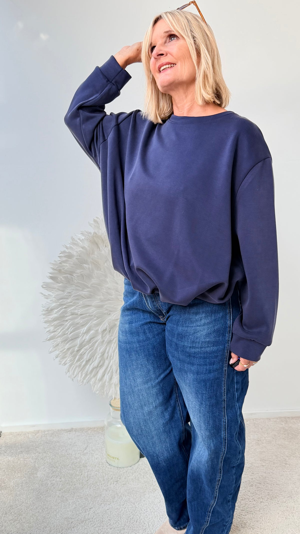SHIRT IM BALLON -STYLE "BLAU"