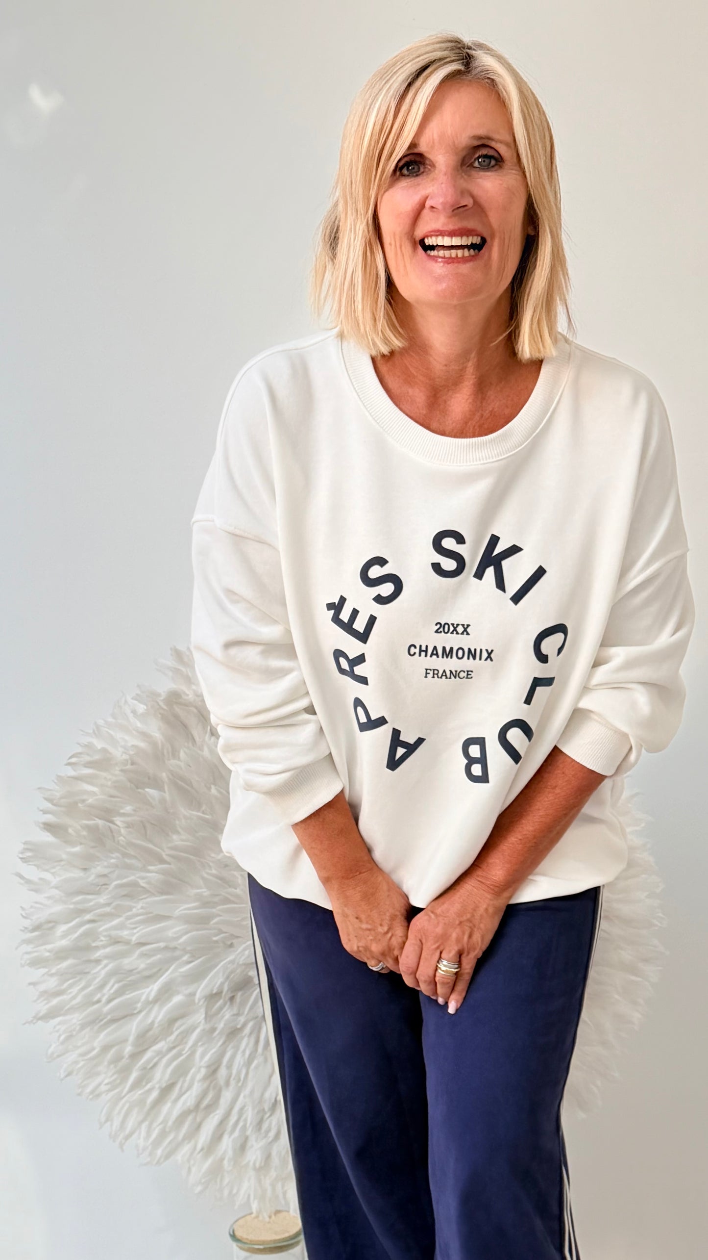 SWEATSHIRT " MIT APRES - SKI-PRINT