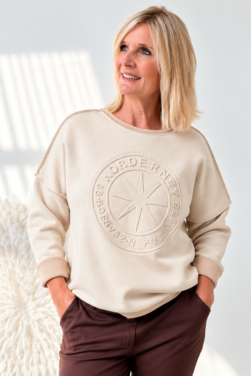 PULLI " NORDERNEY" MIT RELIF-PRINT