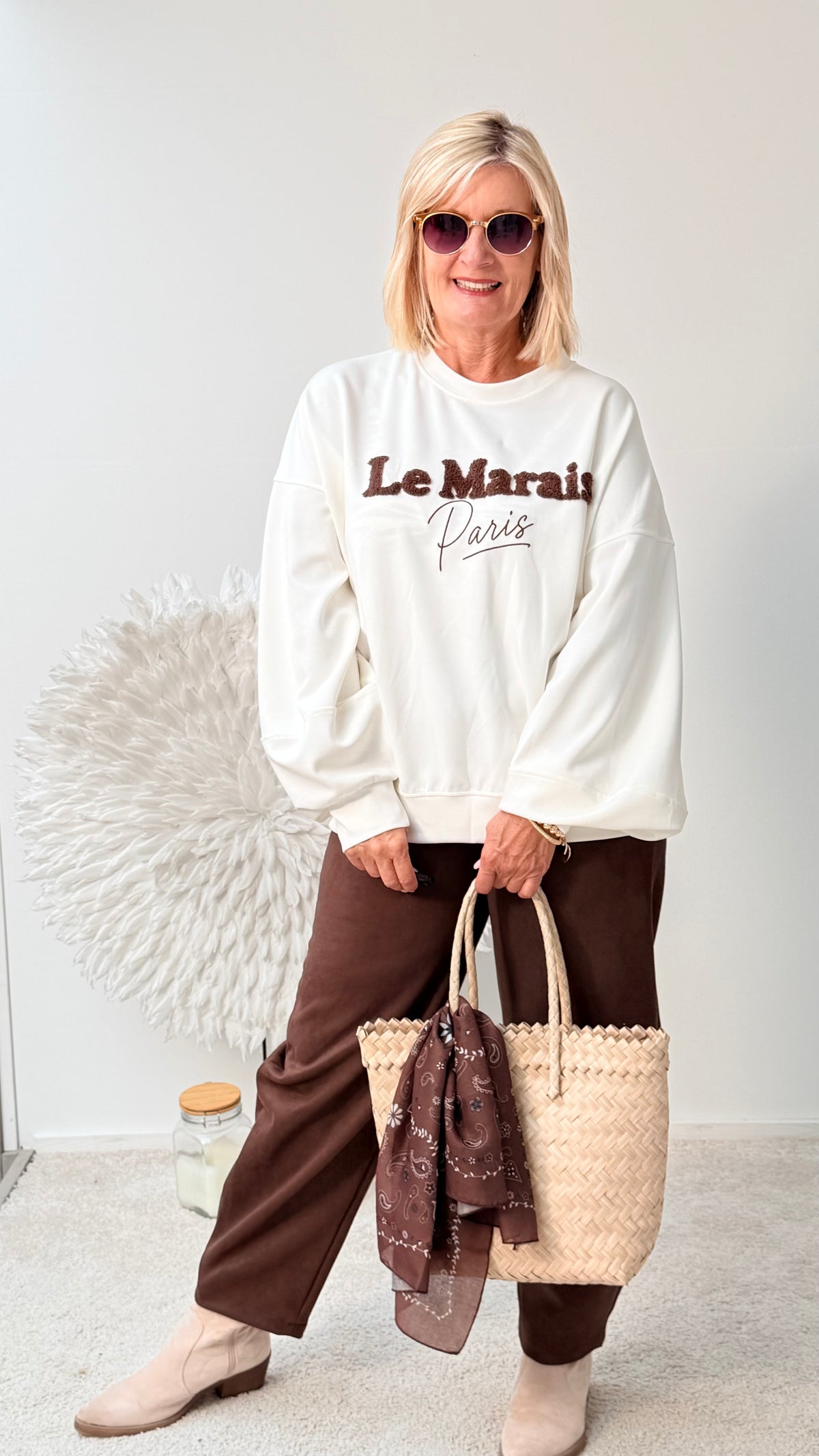 SWEATSHIRT "LE `RAISE`ECRU
