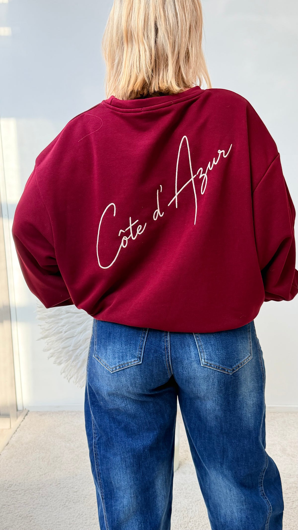 SWEATSHIRT "COTE DE AZUR" BORDAUXE