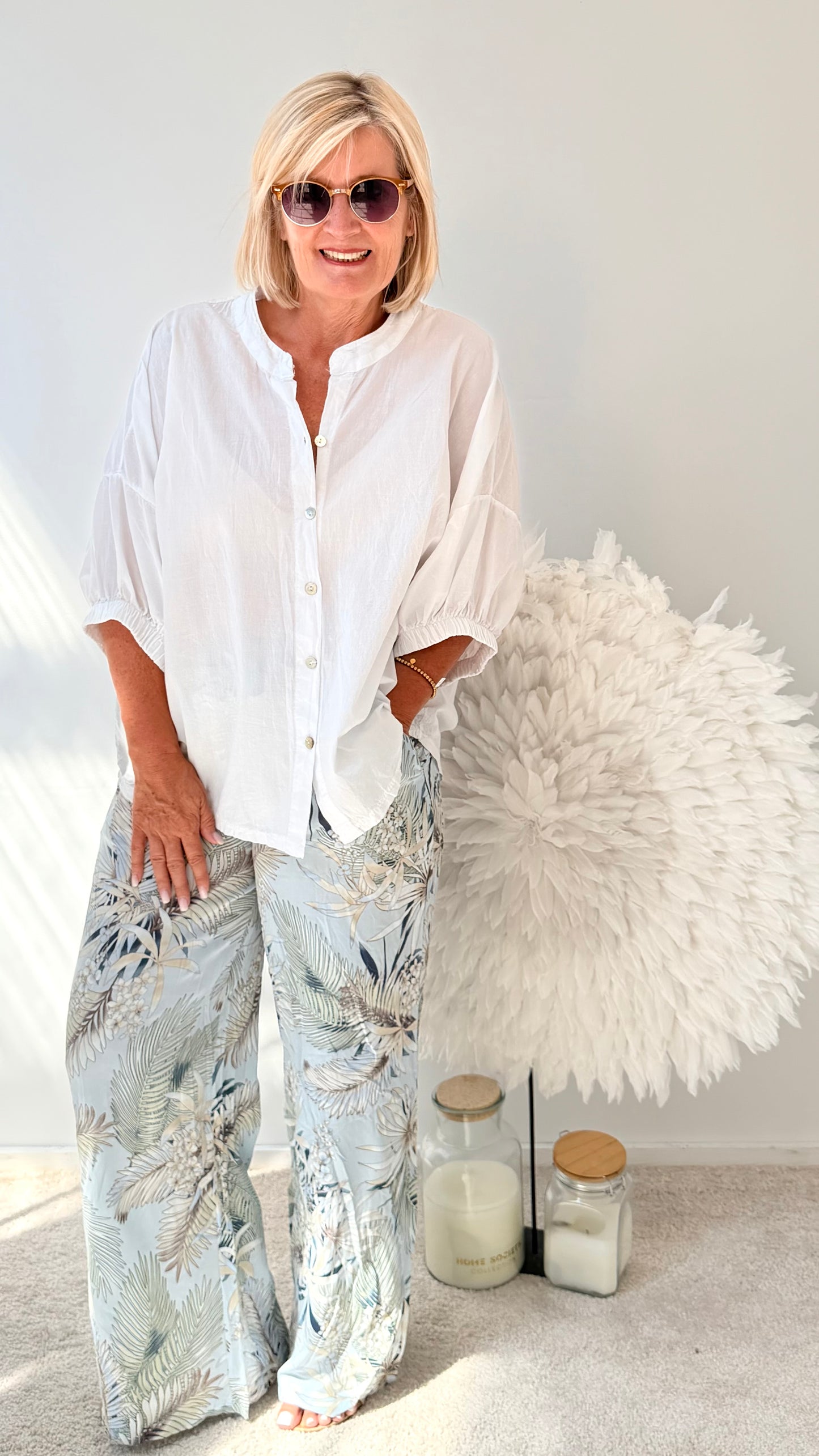 BLUSE BASIC "WEIß"