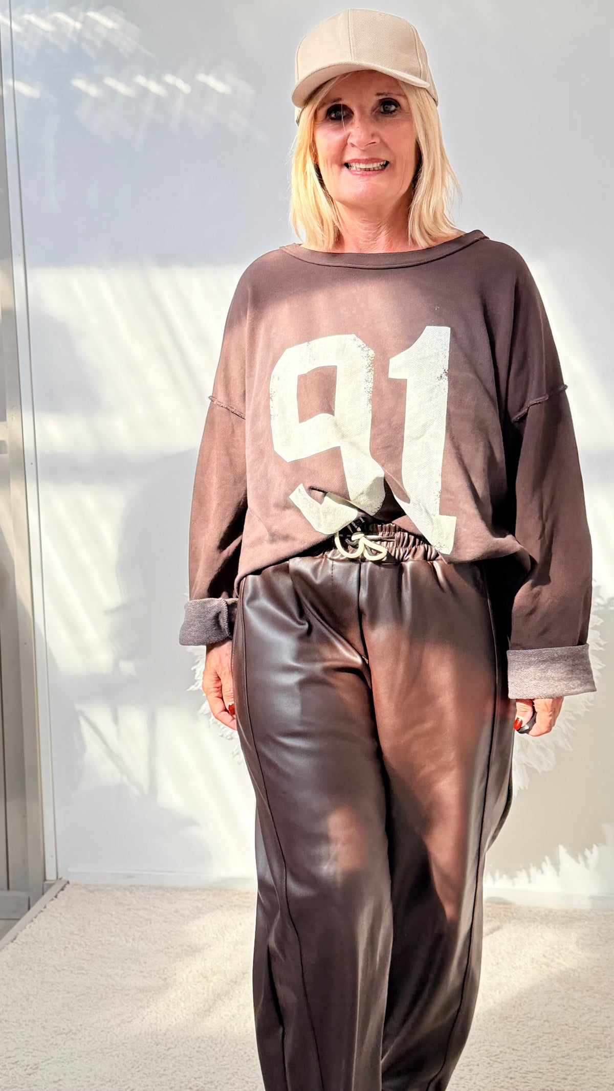 KUNSTLEDER HOSE IM JOGPANTS STYLE