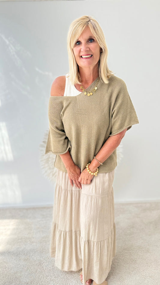 PULLI "TAUPE/OLIV"