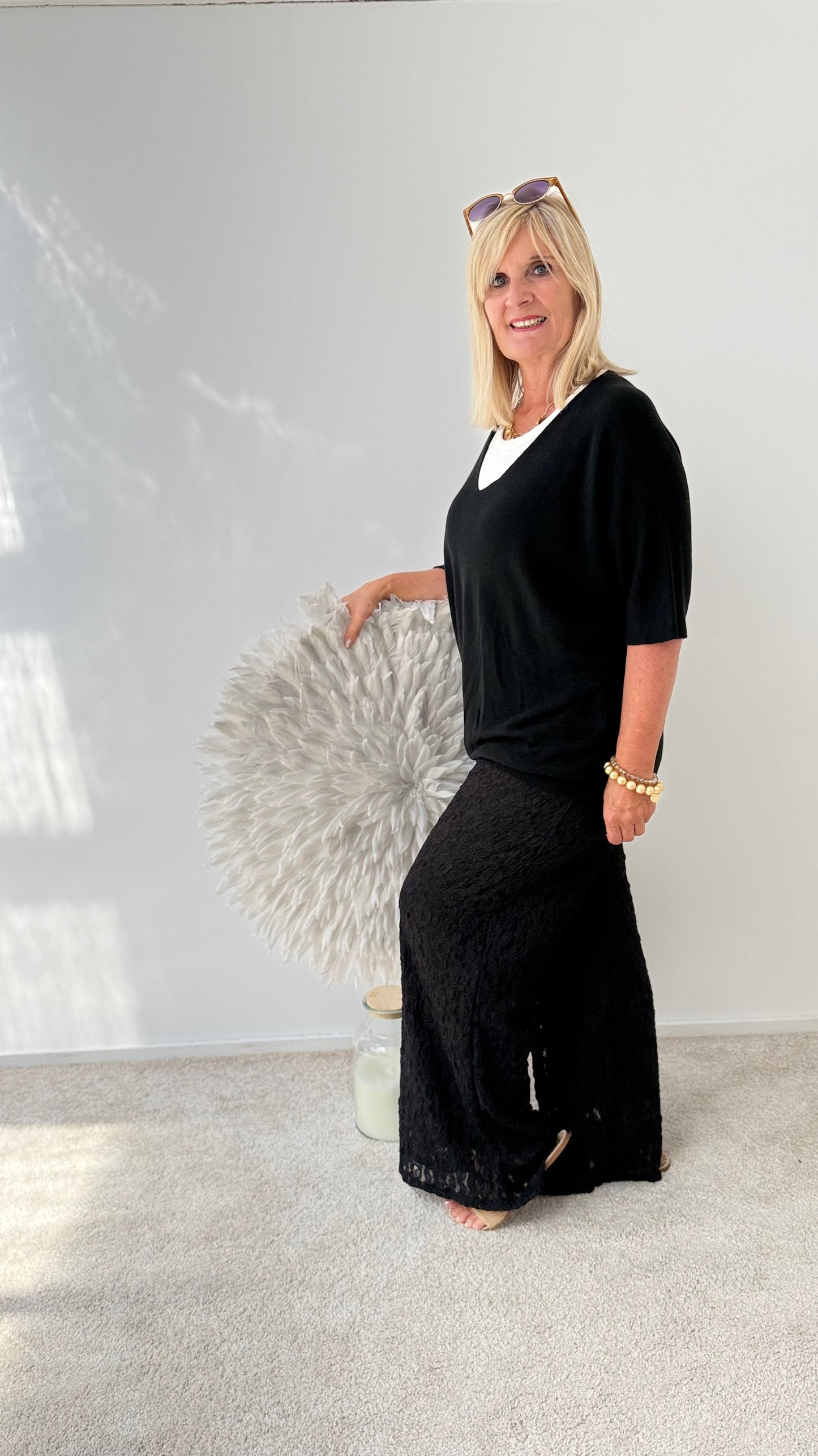 SPITZENHOSE "SCHWARZ"