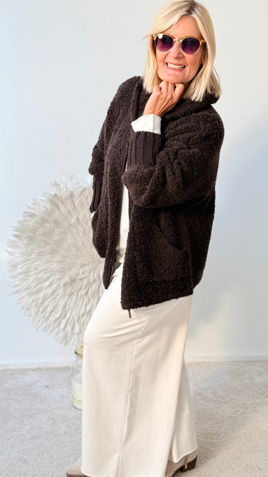 BOUCLE JACKE "BRAUN"