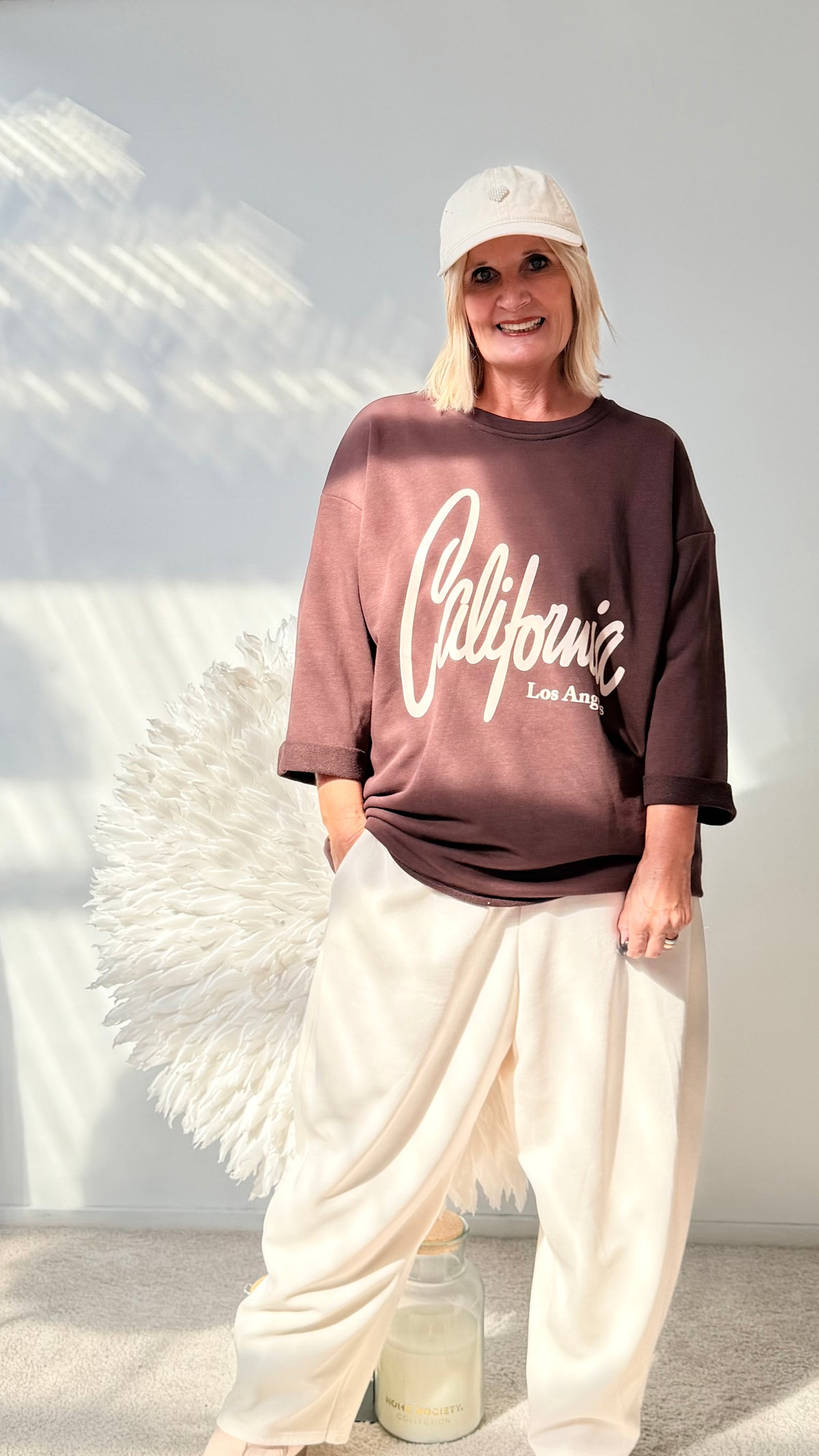 SWEATSHIRT CALIFORNIA " SCHOKO"