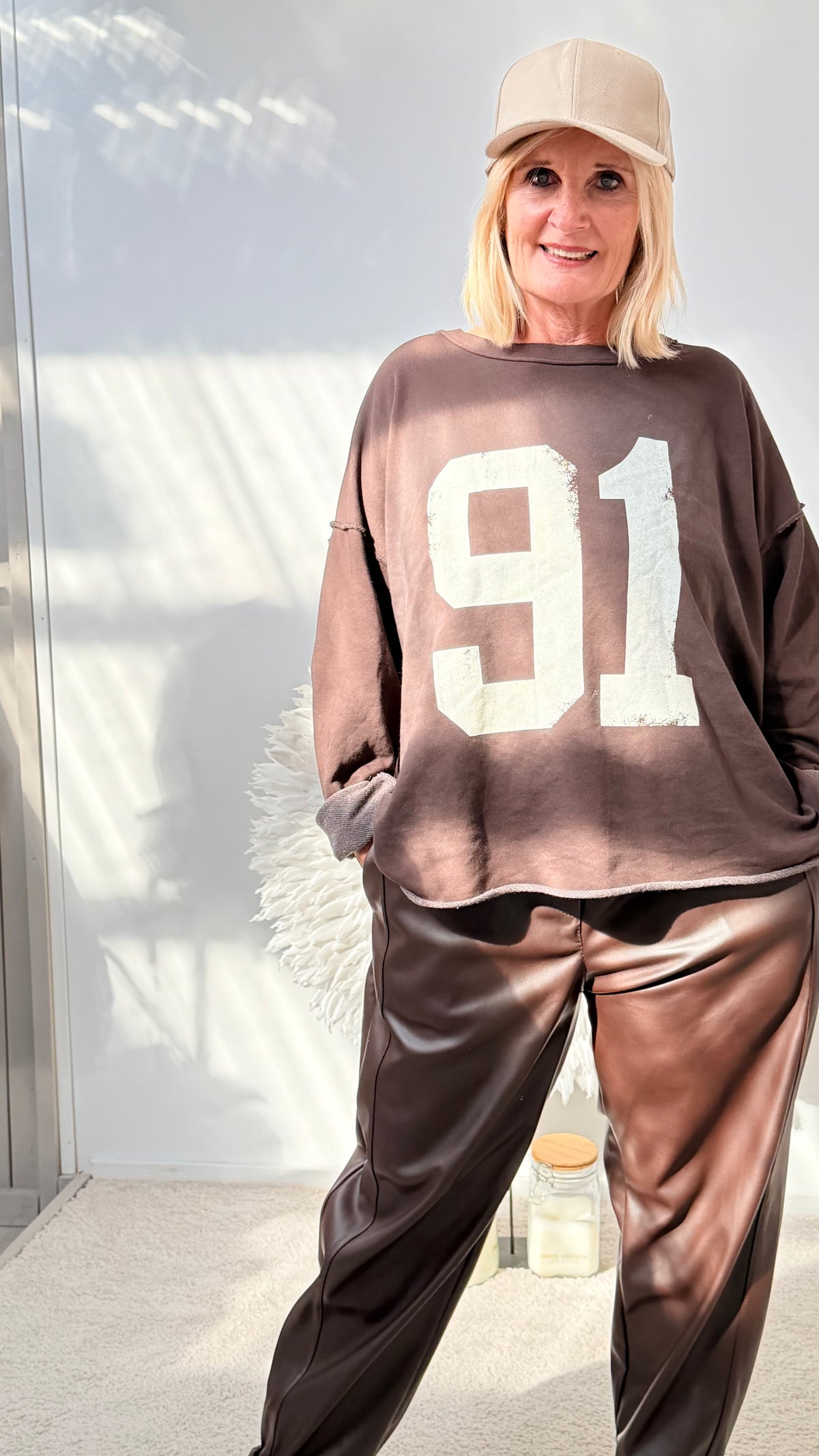 SWEATSHIRT "91" CHOCOLATE
