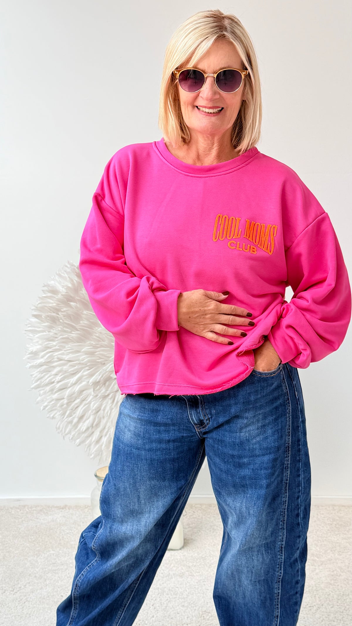 SWEATSHIRT "COOL MOMS" PINK
