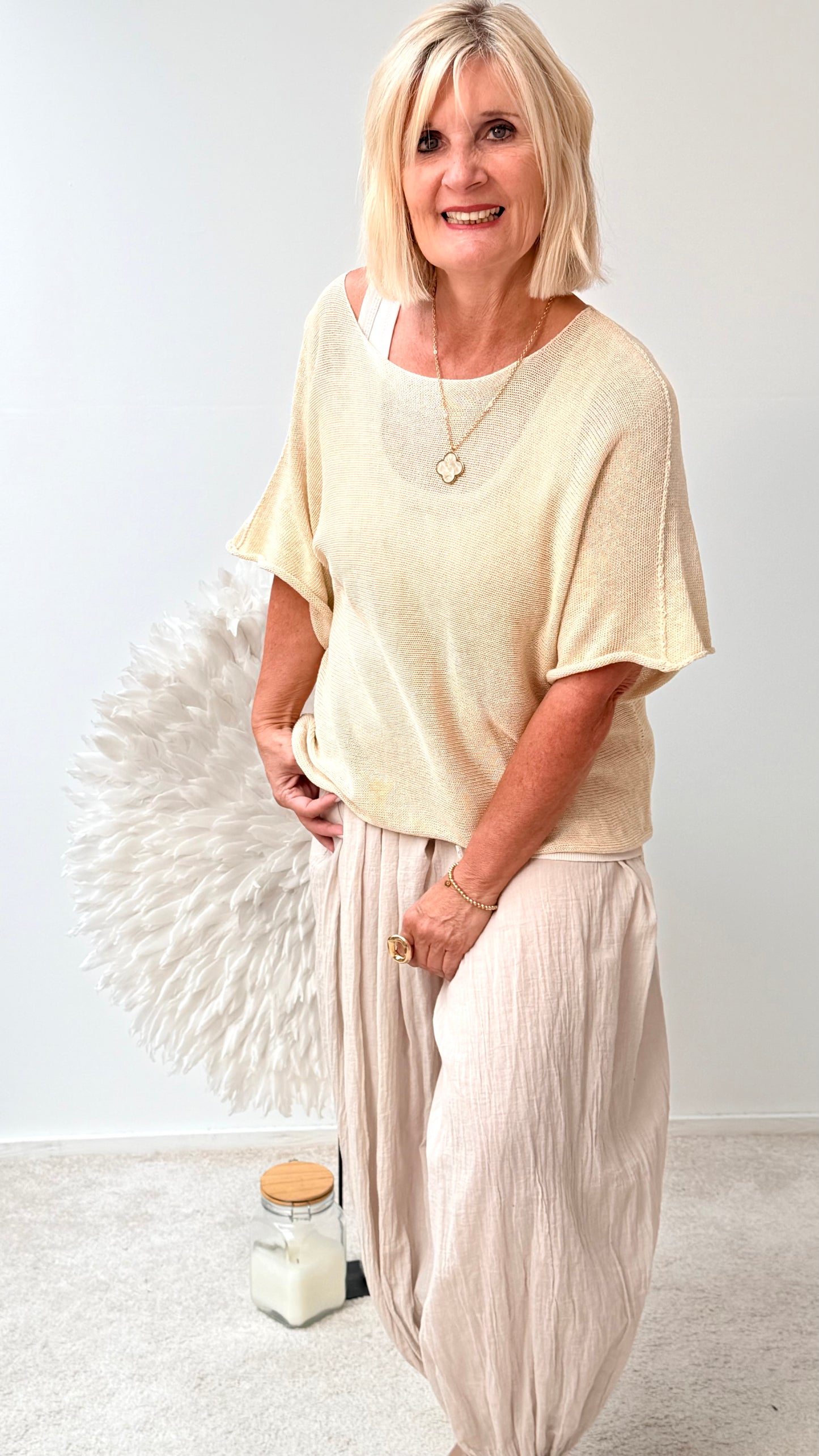 BASIC PULLI " Beige
