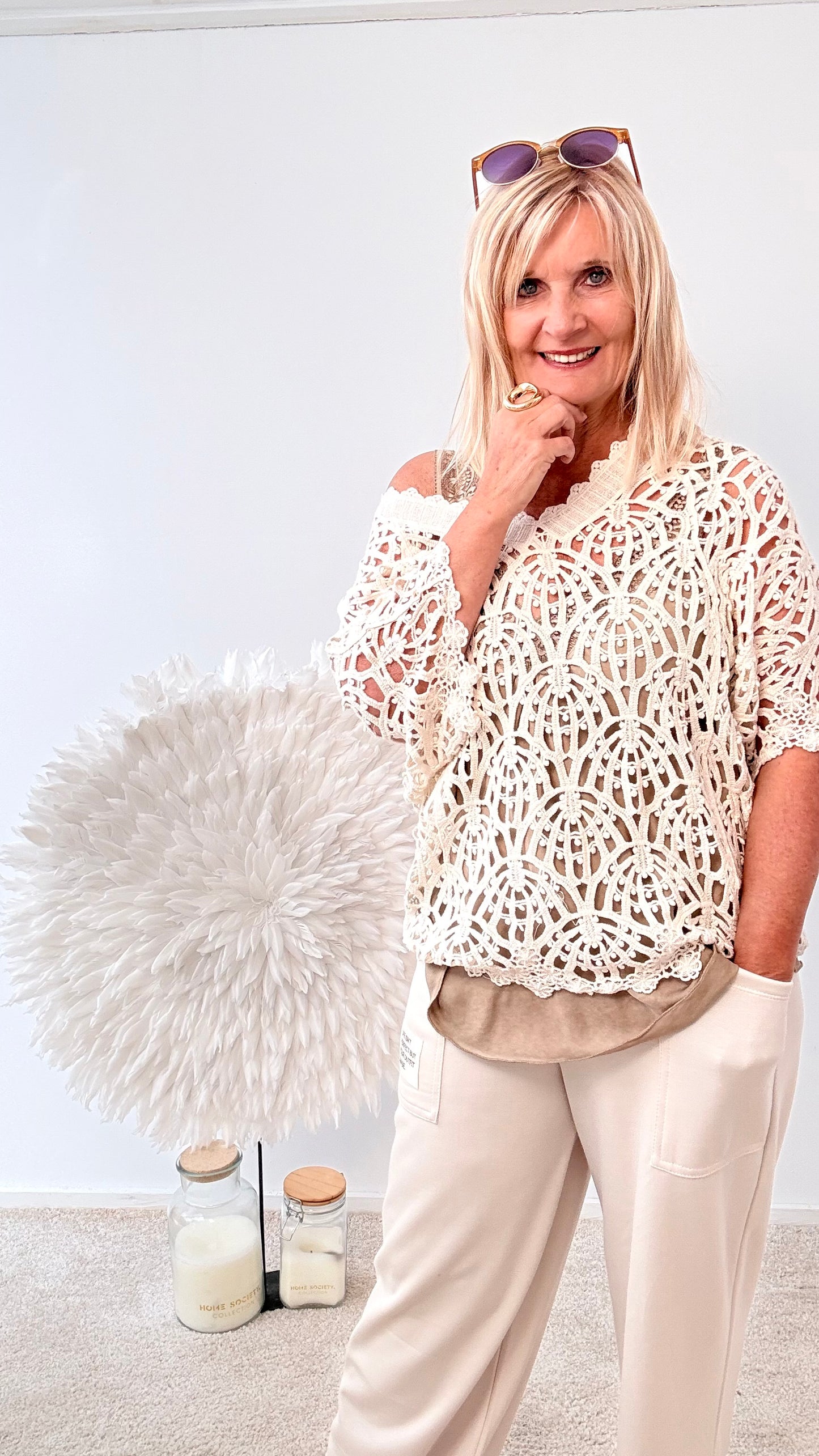 HÄKEL PULLI  "BEIGE"
