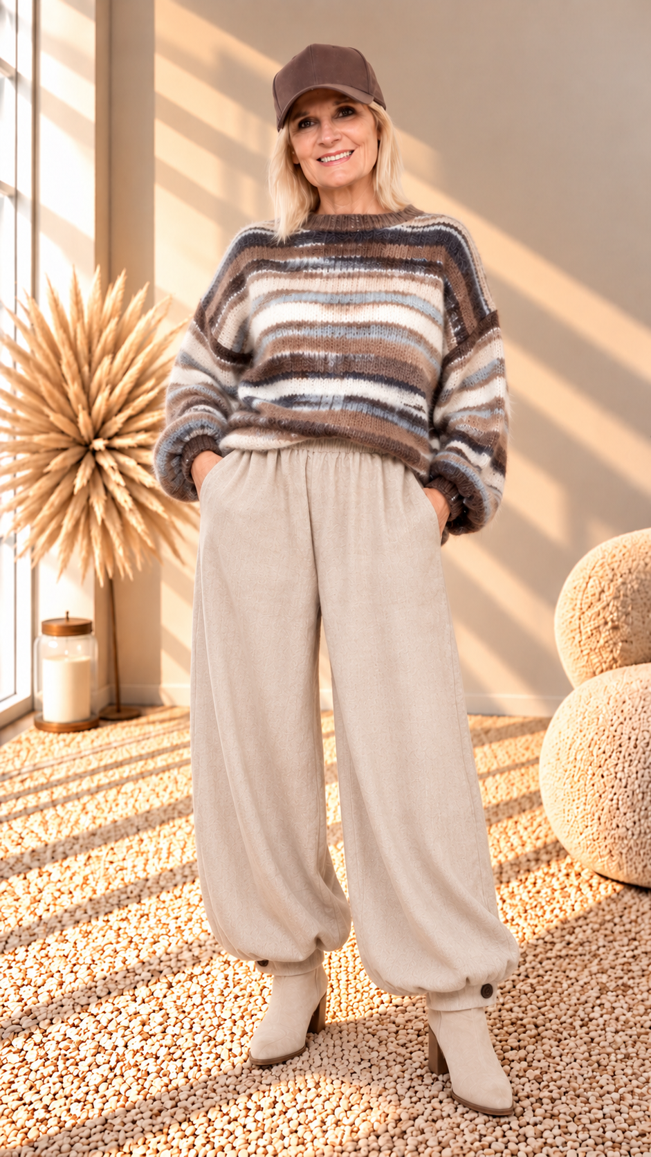 PUMPHOSE MIT BÜNDCHEN "BEIGE"