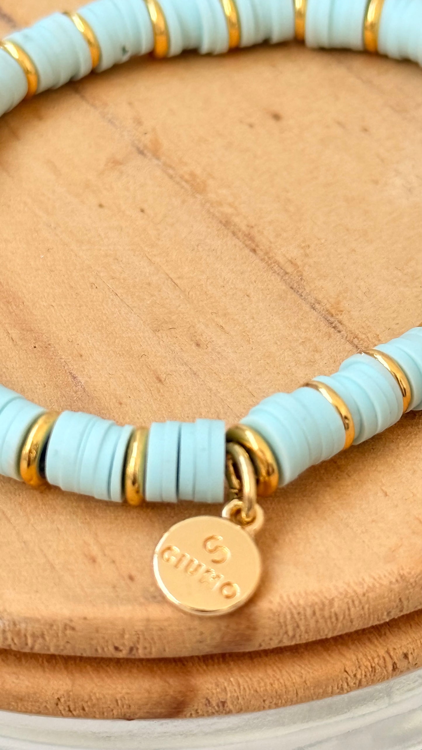 ARMBÄNDCHEN" MINT MIT GOLD"