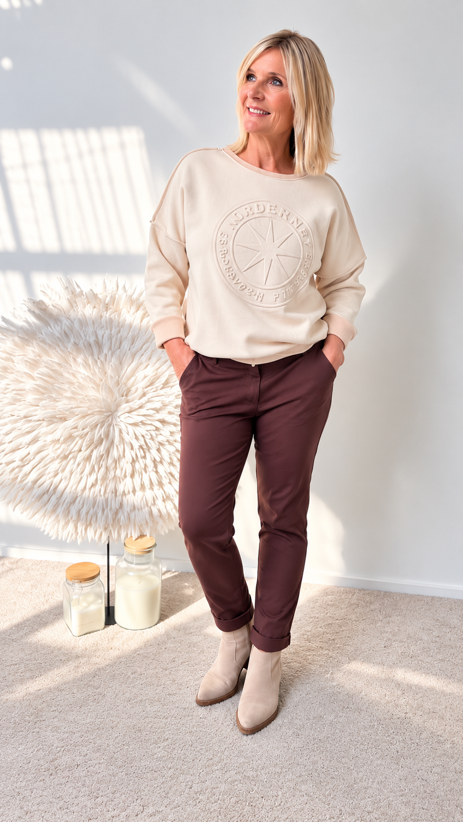 CHINO- HOSE "BRAUN"