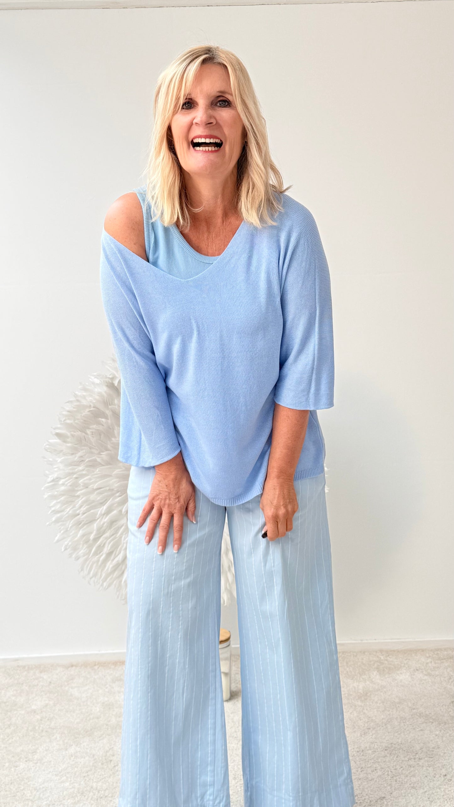 LEICHTER BASIC PULLI "HELL BLAU "