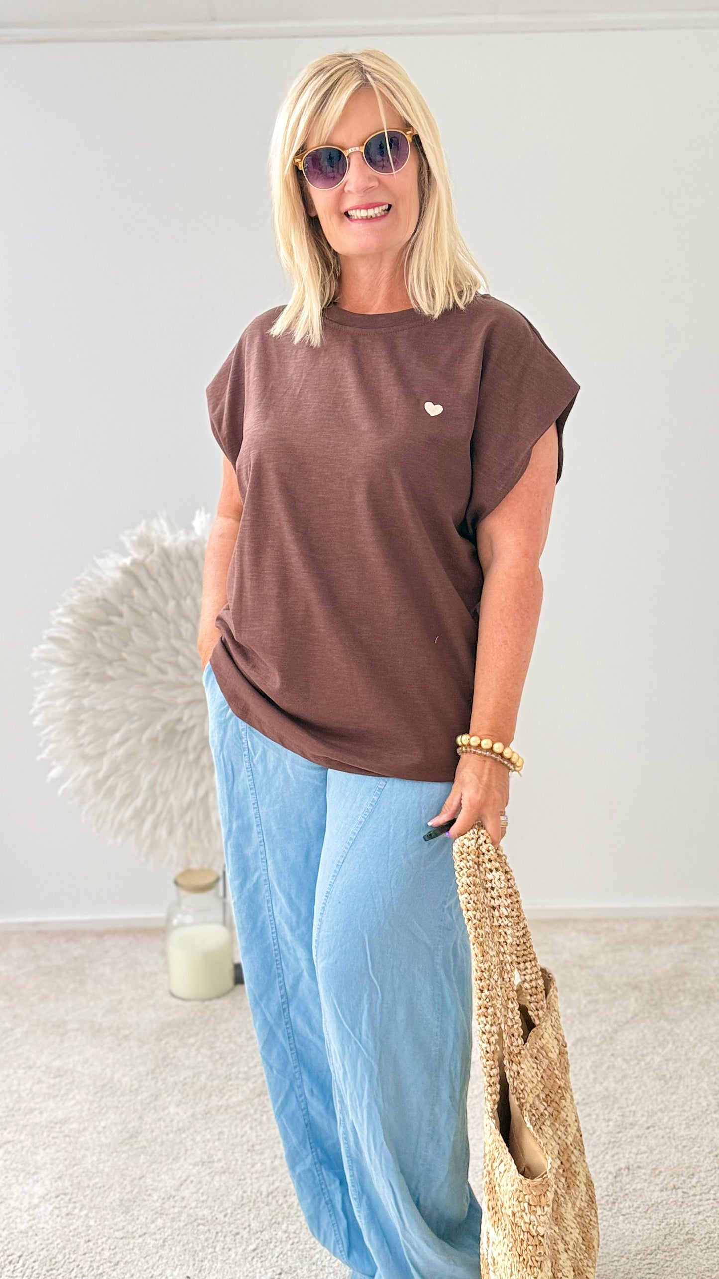 SHIRT "LOVE" BRAUN