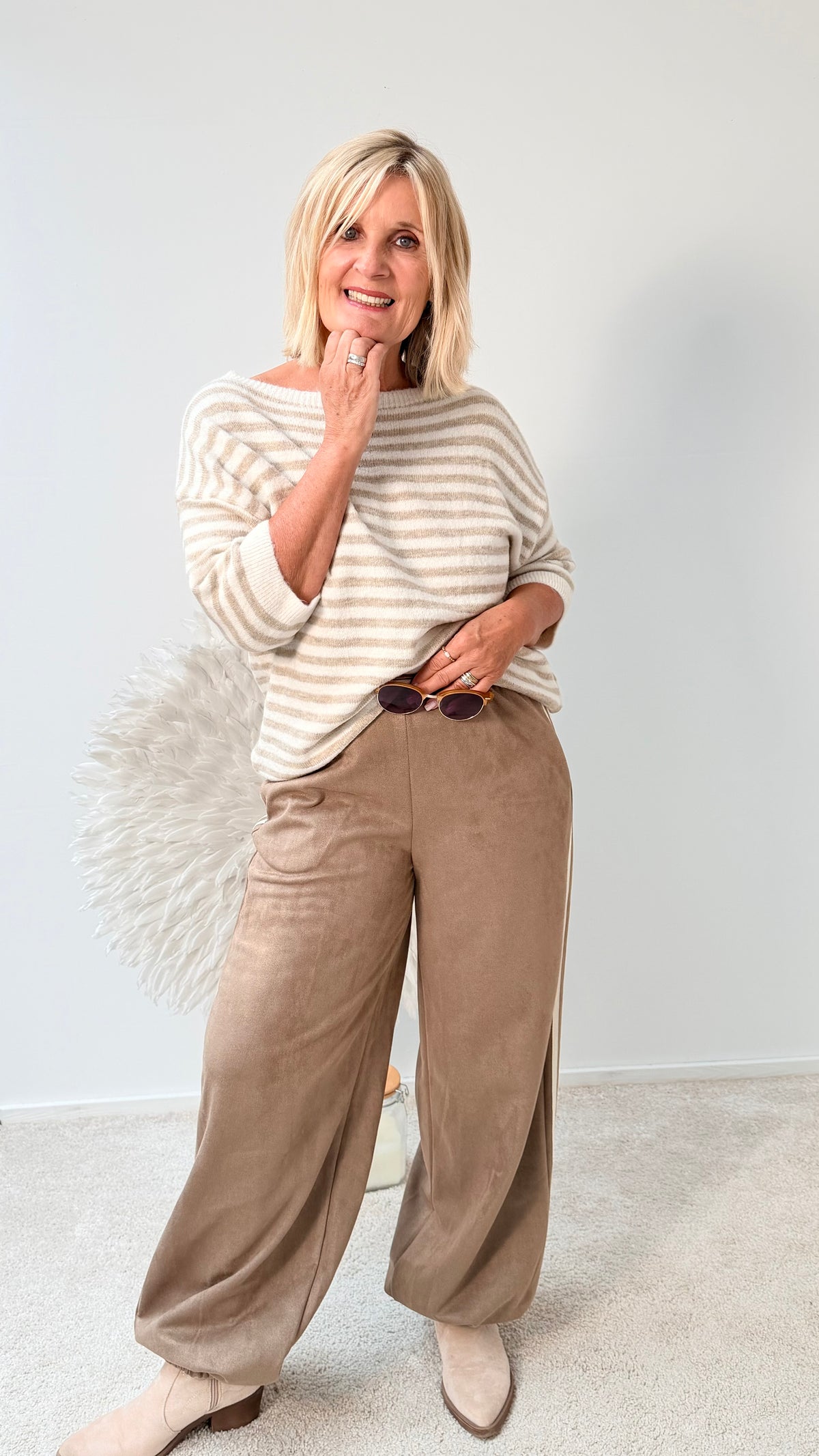 TRACK PANTS "BEIGE"