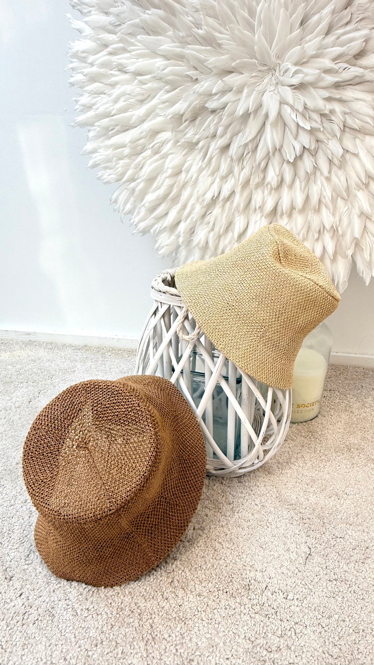 BUCKET HUT AUS BAST "BEIGE"