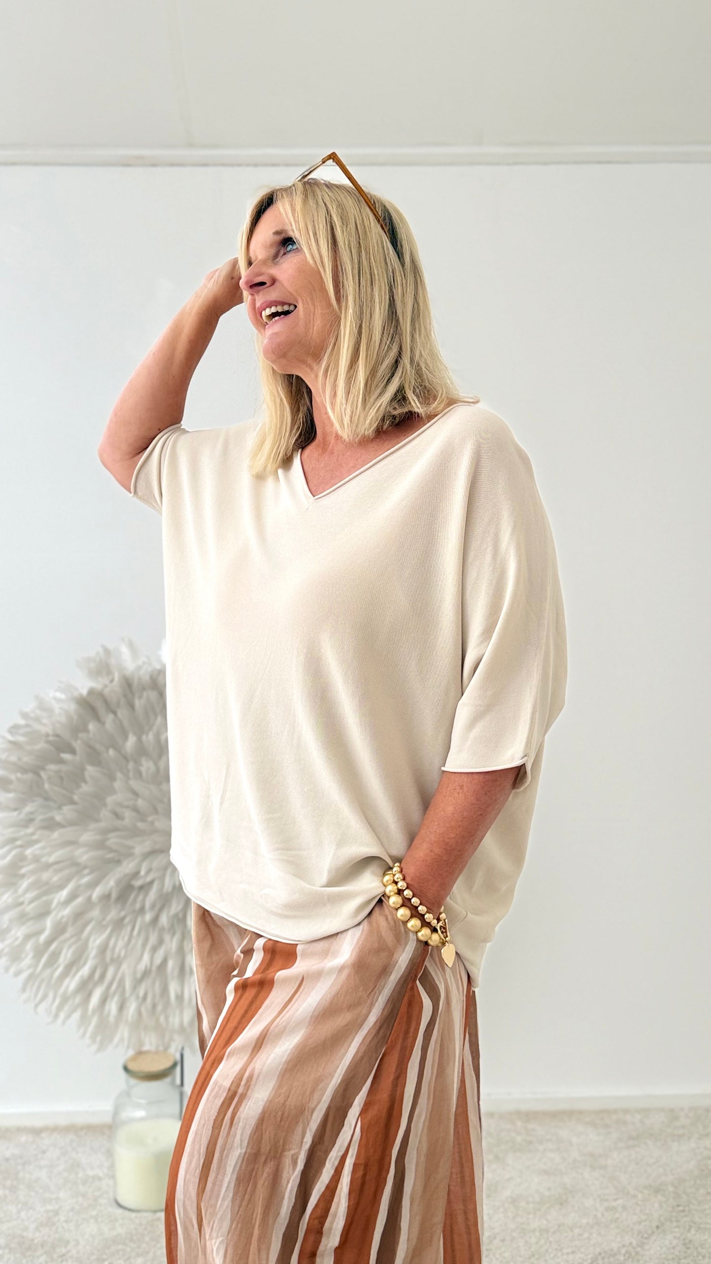 VISKOSE OBERTEIL "BEIGE"