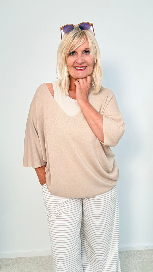 LEICHTER BASIC PULLI " BEIGE