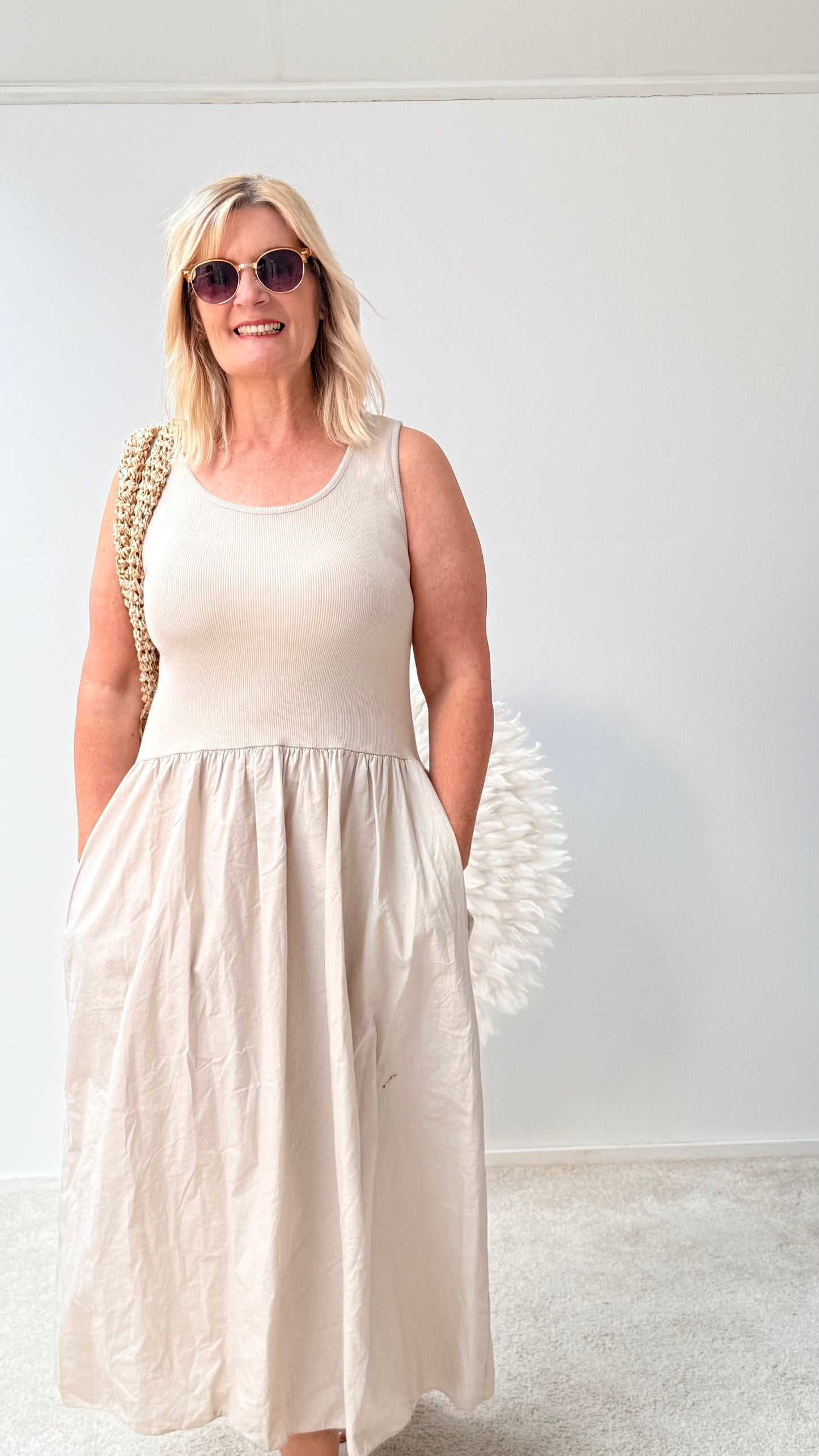 KLEID "SU" BEIGE