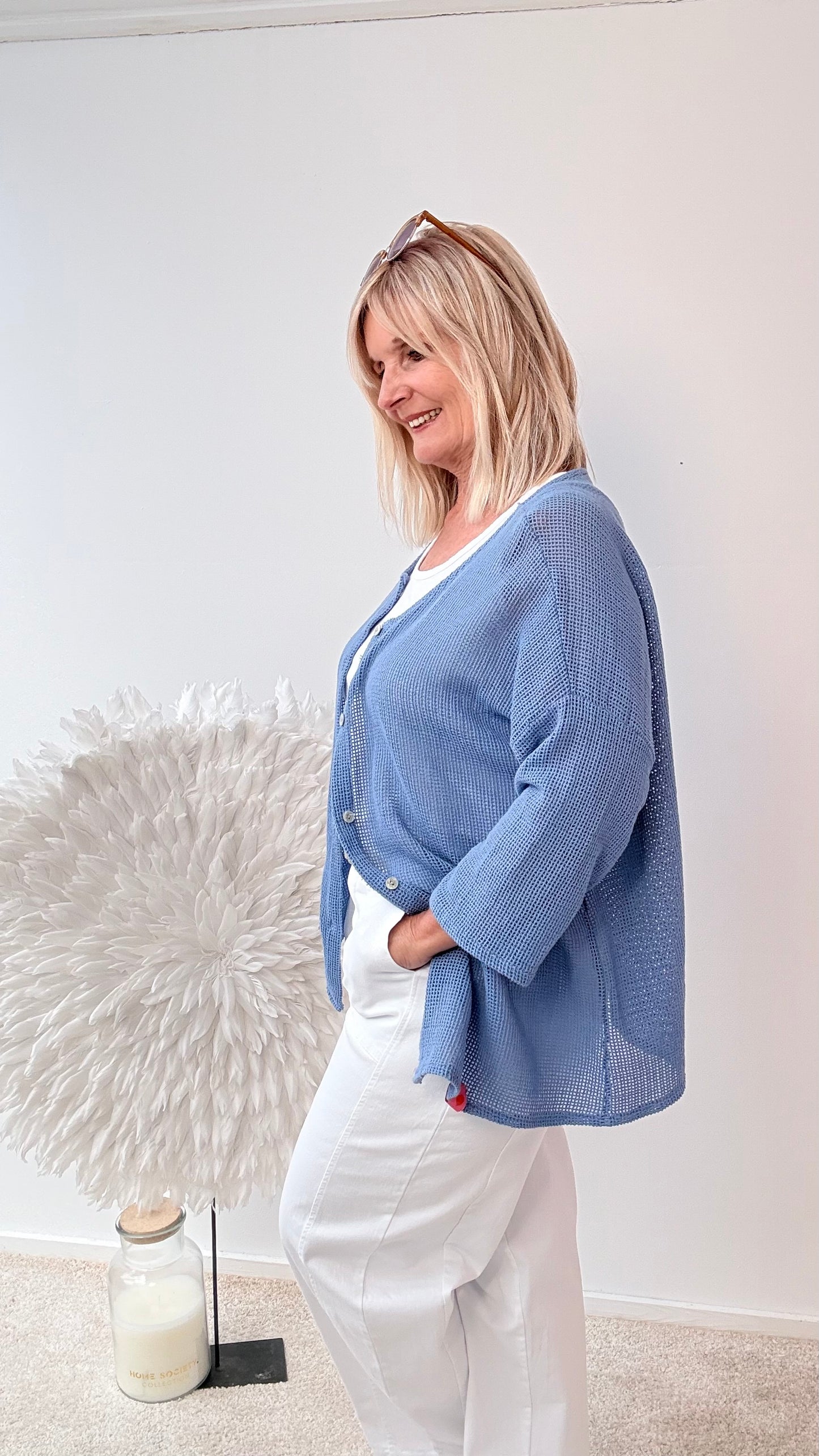 NETZ JACKE IN BLAU