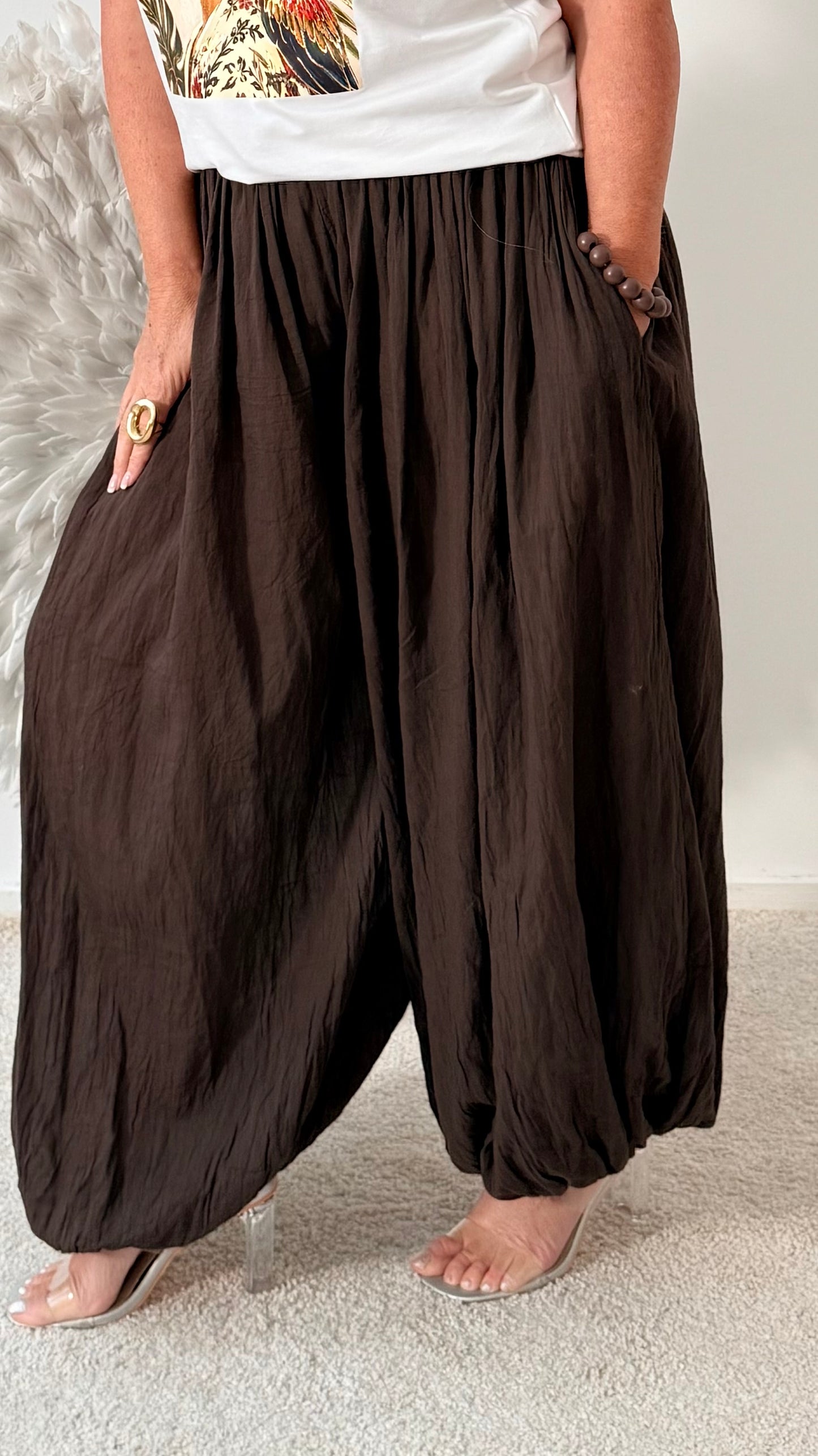 HOSE IM HAREM STYLE "TAUPE" BRAUN"