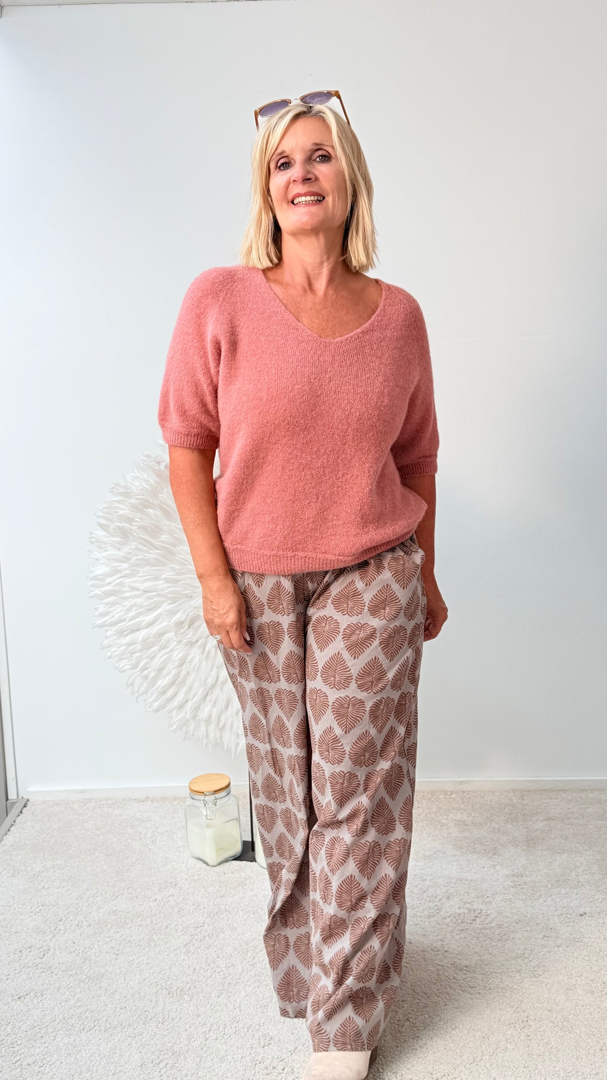 PULLI Mit 1/2 ARM IM ANGESAGTEN BEEREN TON"