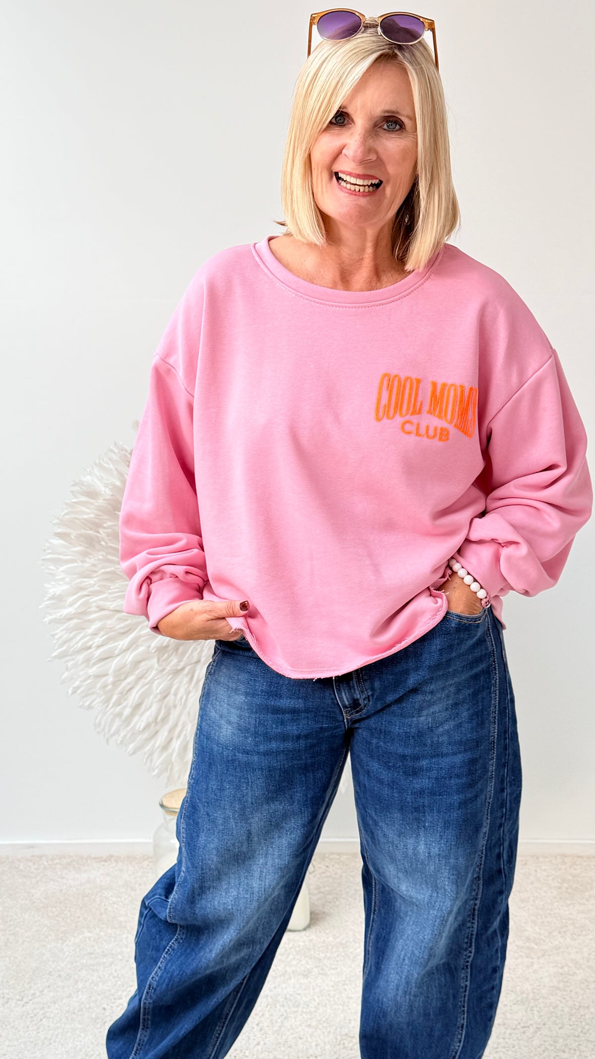 SWEATSHIRT "COOL MOMS" ROSA