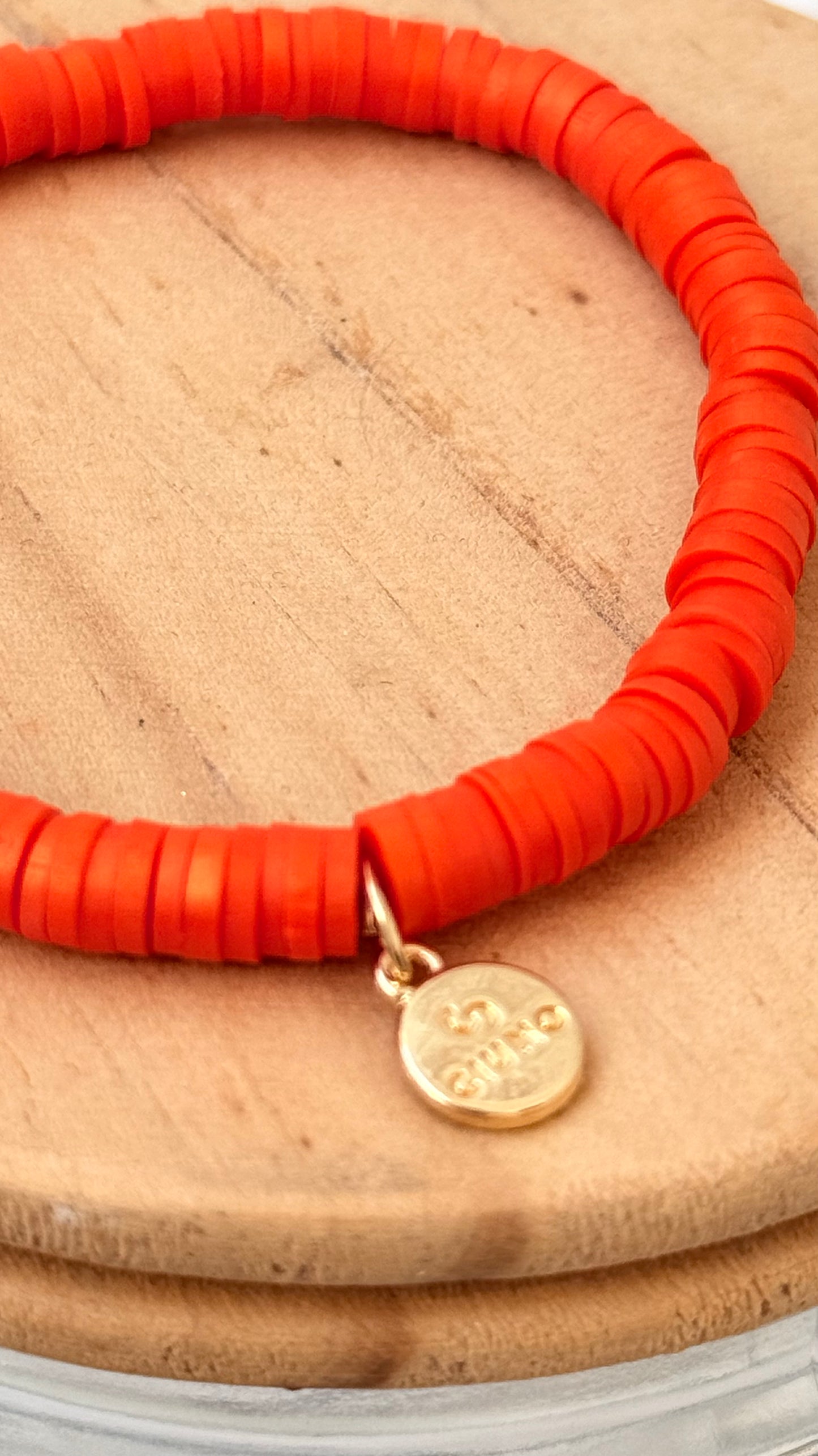 ARMBÄNDCHEN" ORANGE" GUMMIERT