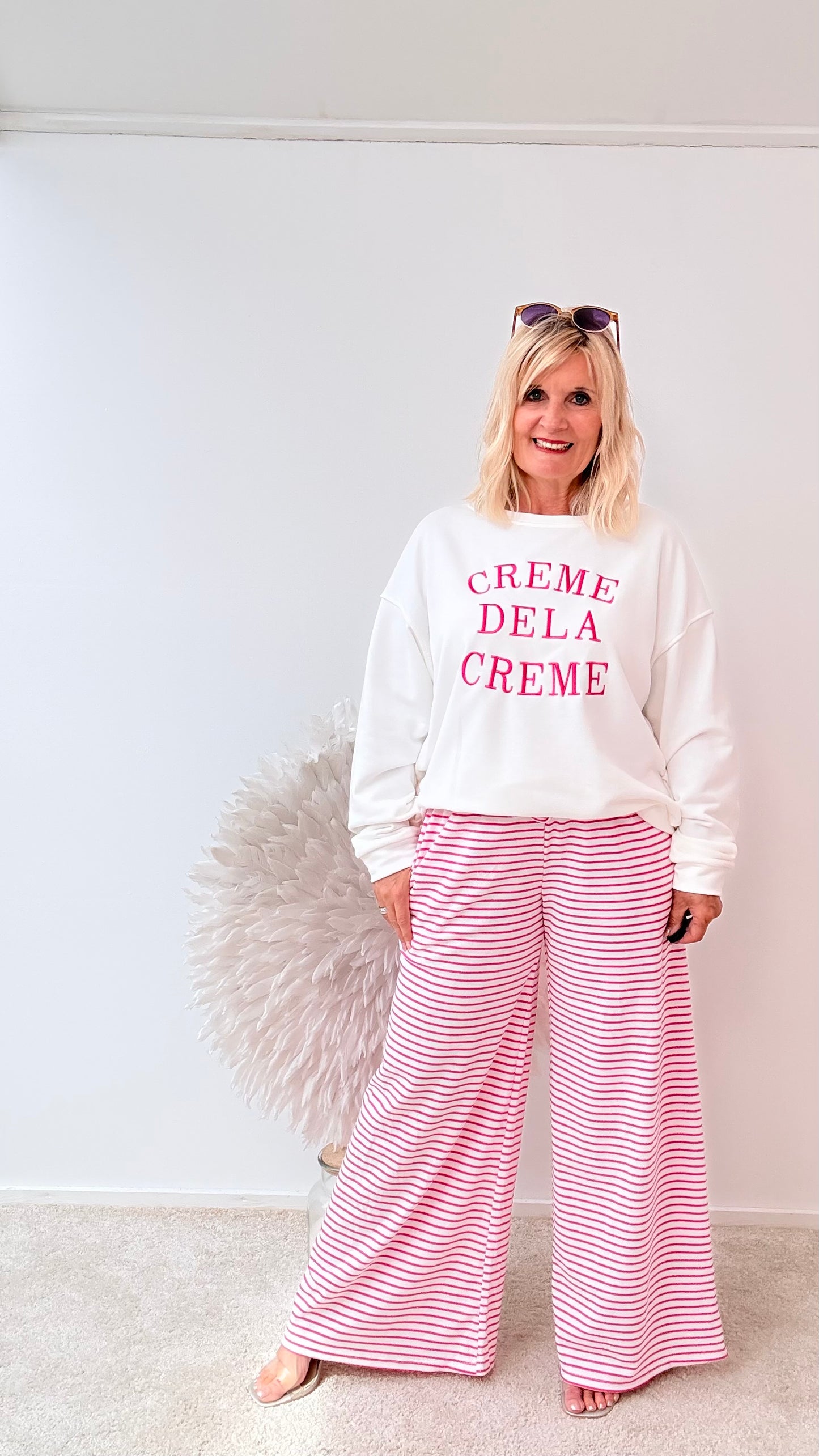 HOSE "GESTREIFT" PINK