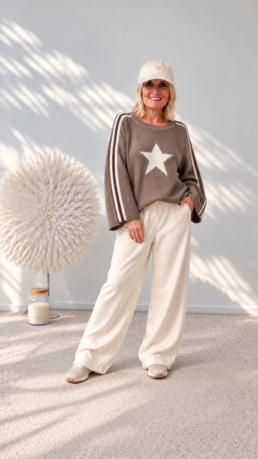PULLI MIT STERN BRAUN"