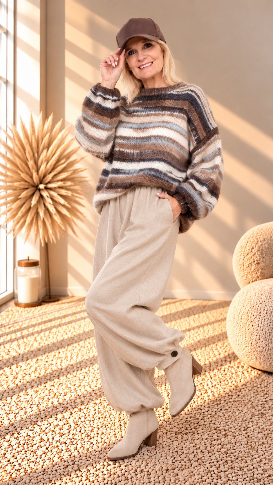 PUMPHOSE MIT BÜNDCHEN "BEIGE"