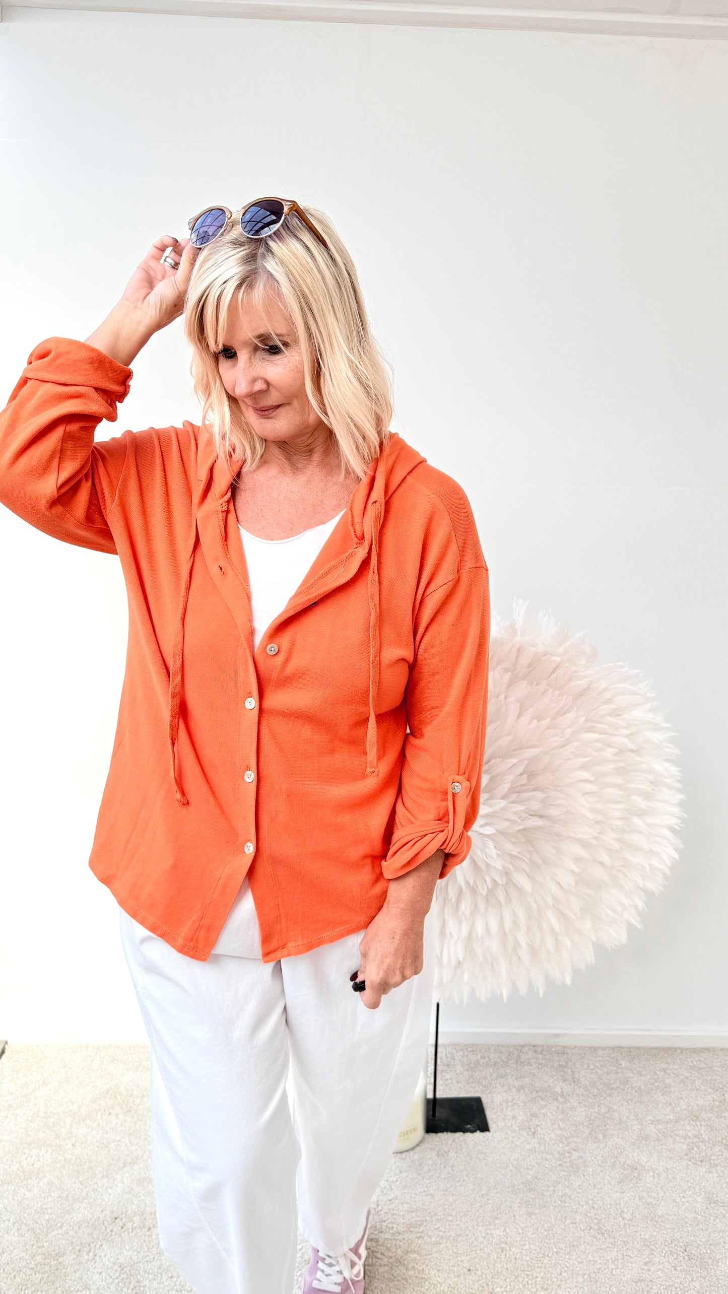 SPORTIVE KAPUZEN JACKE "ORANGE"