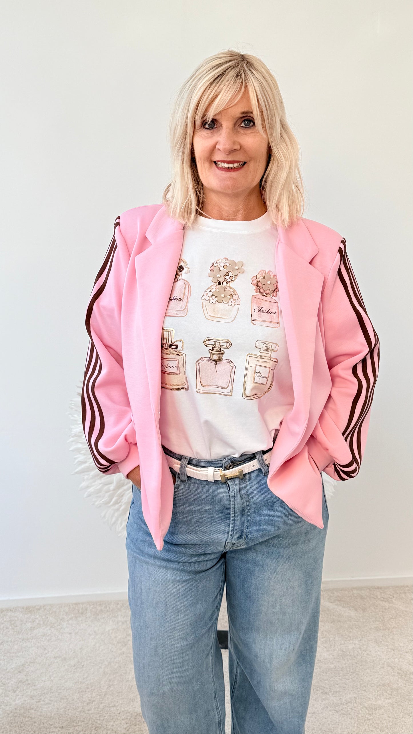 BLAZER MIT STREIFEN "ROSA"