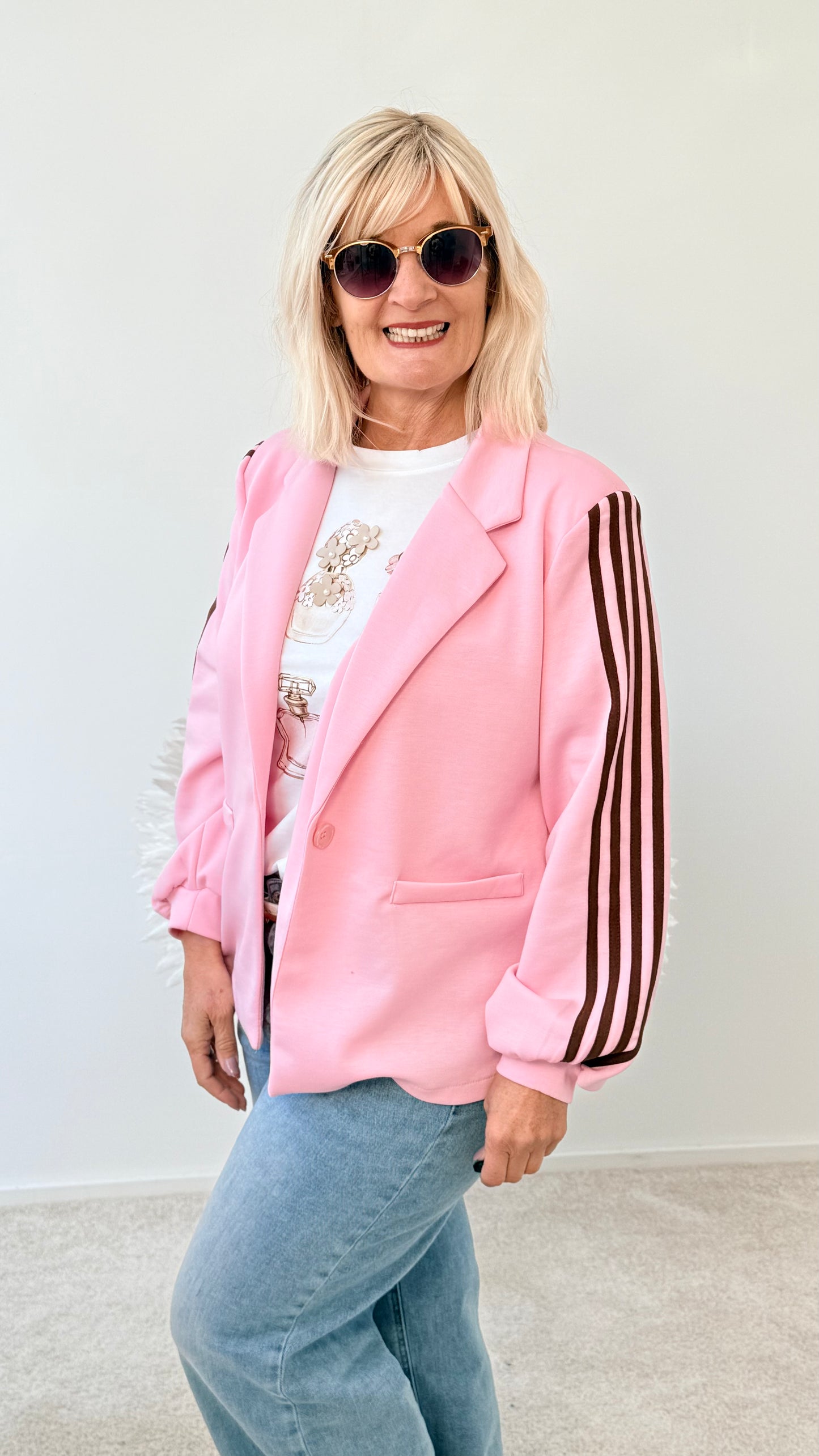 BLAZER MIT STREIFEN "ROSA"