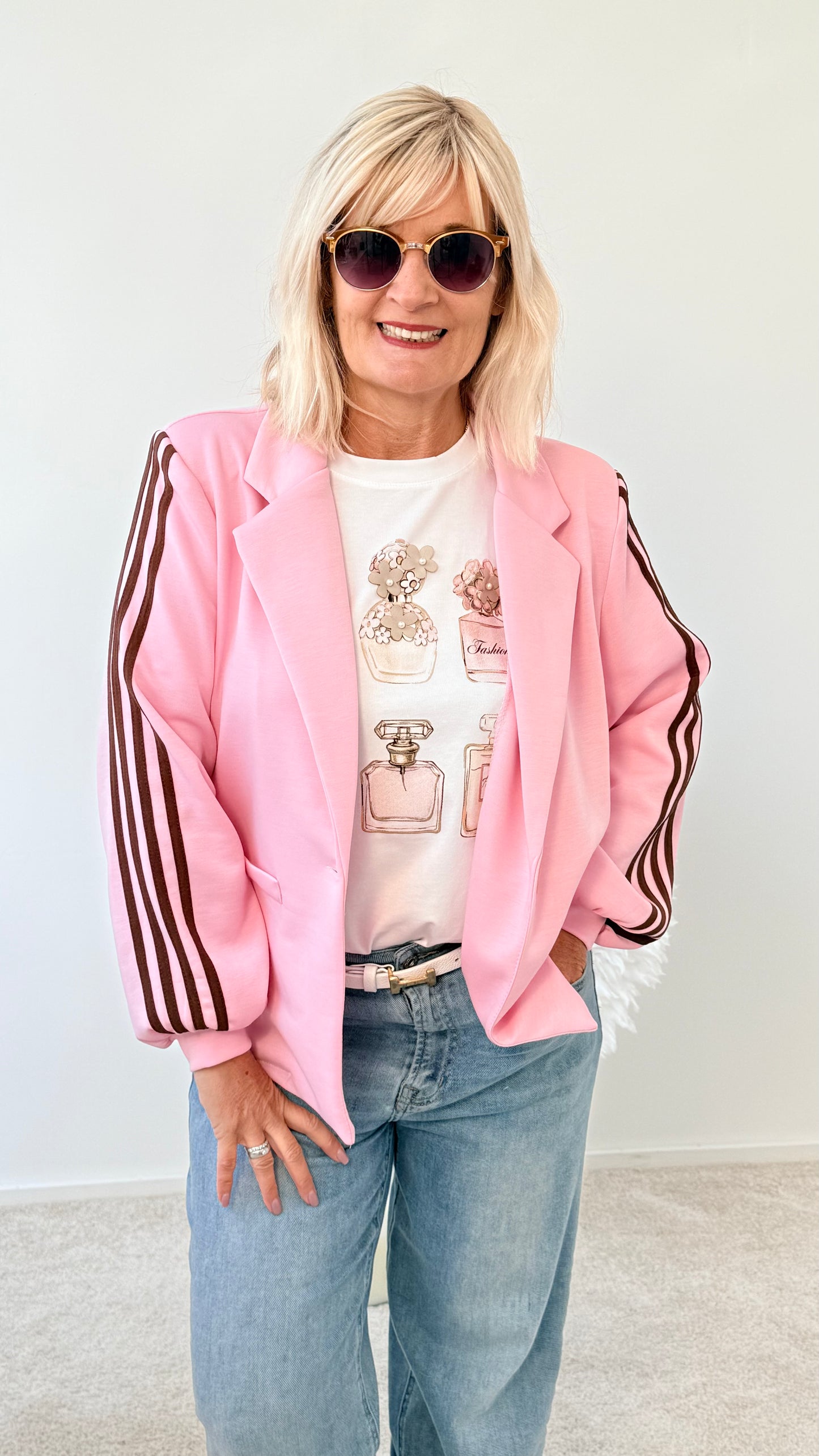 BLAZER MIT STREIFEN "ROSA"
