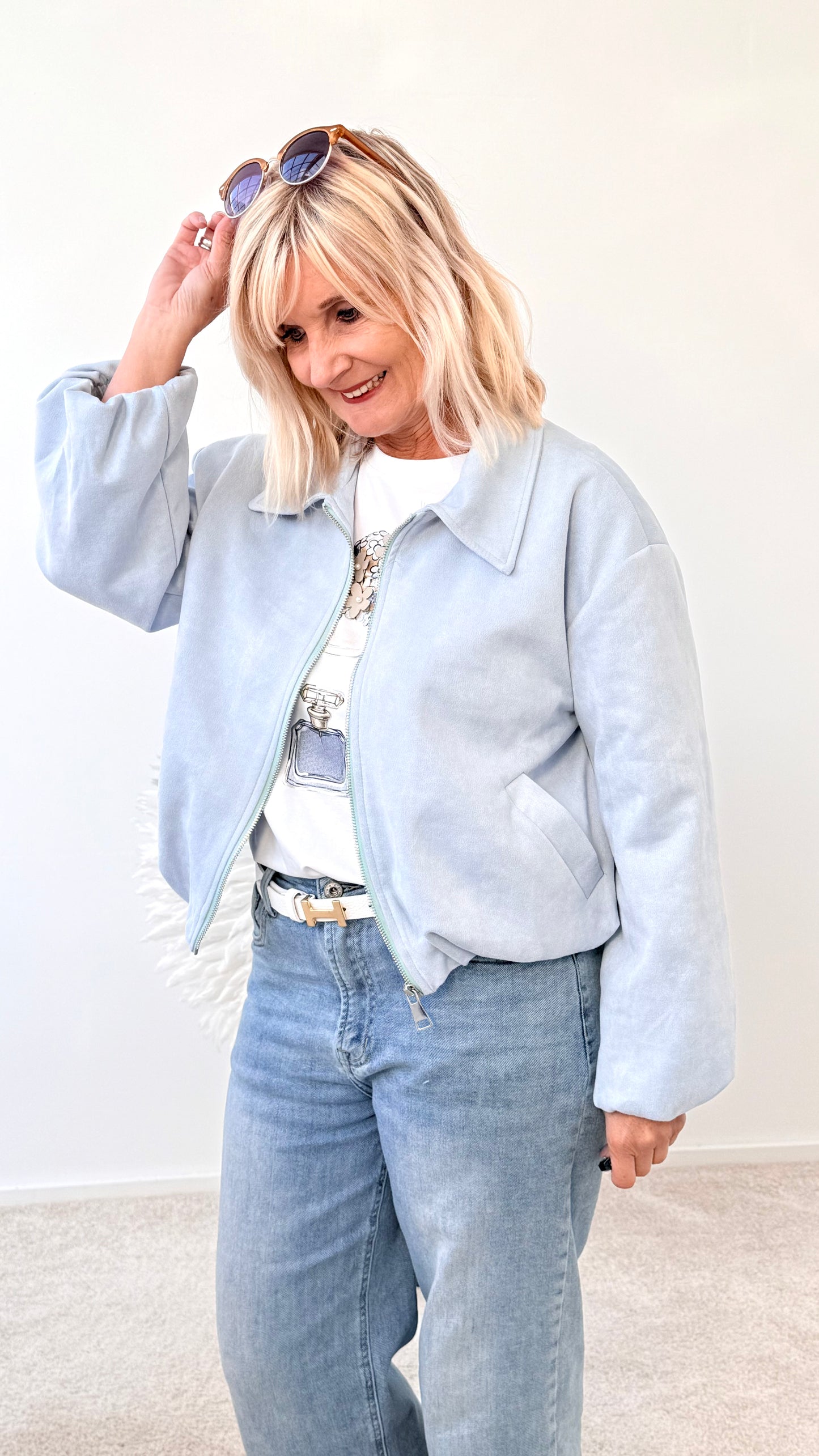 BLOUSON JACKE  "BLAU"