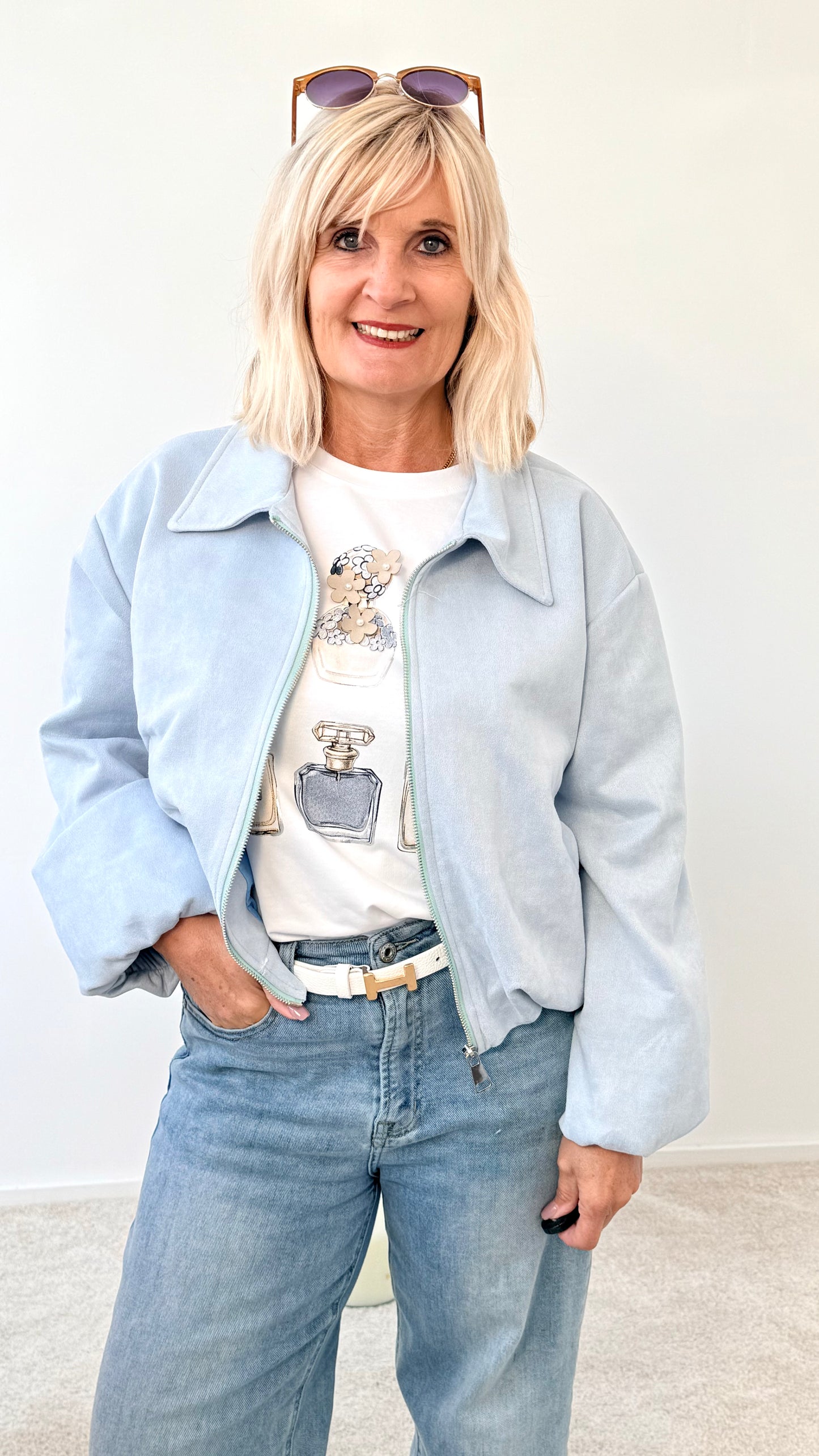 BLOUSON JACKE  "BLAU"