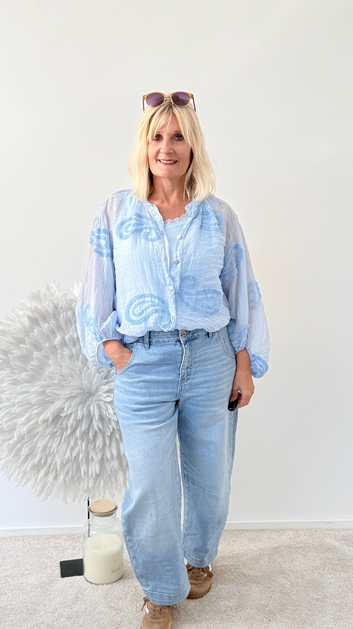 JEANS "BARREL "BLU
