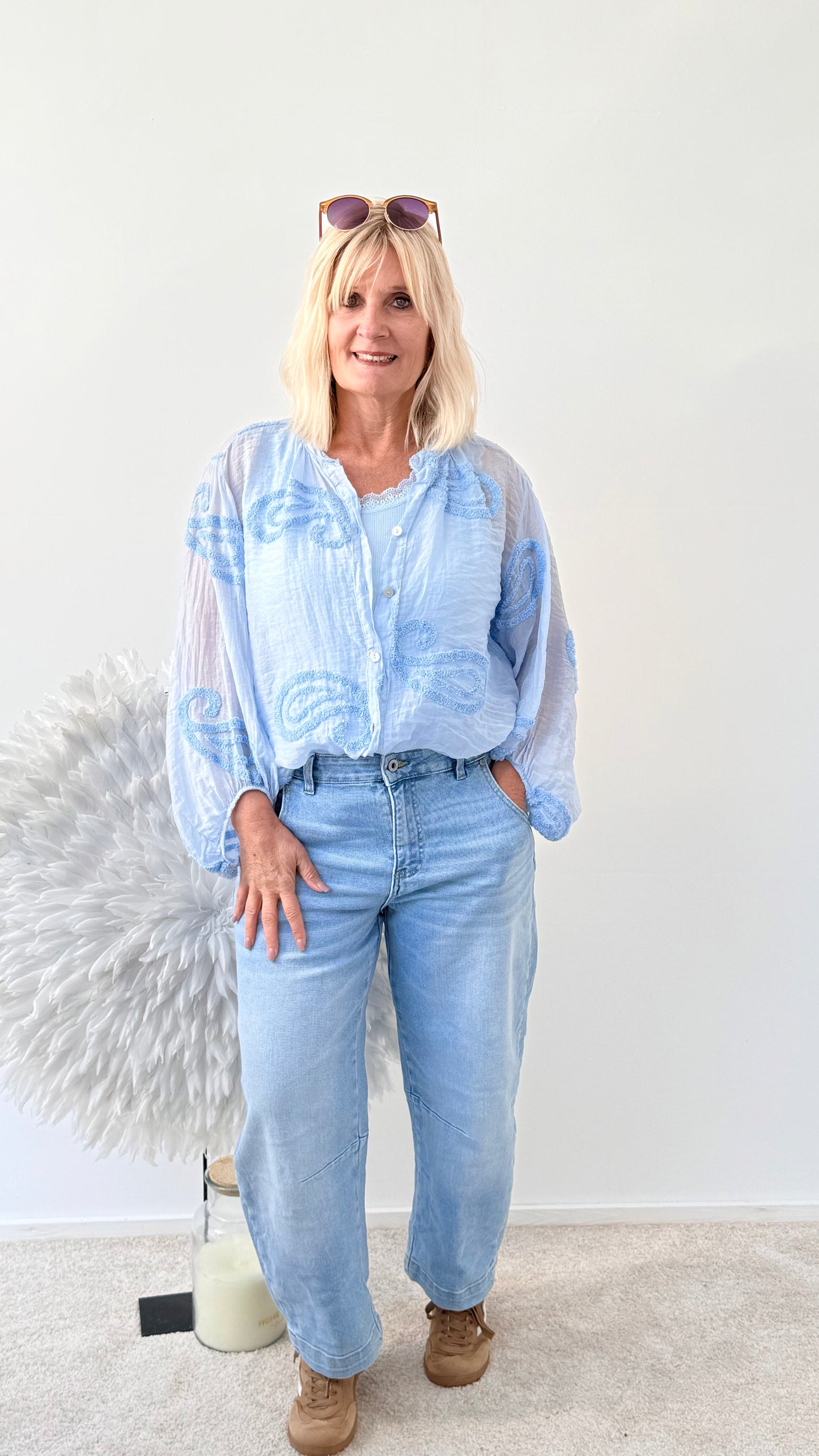 JEANS "BARREL "BLU
