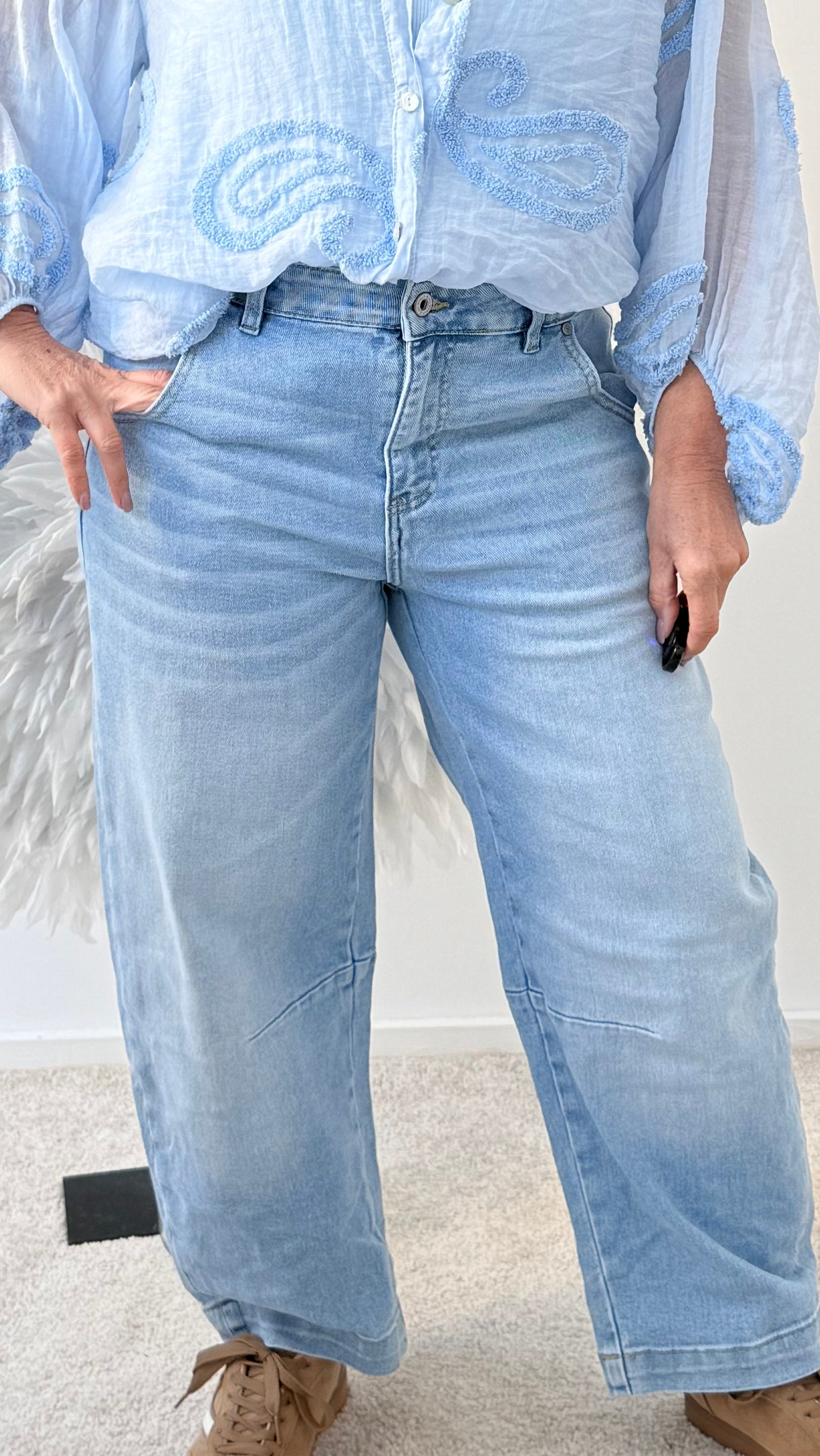 JEANS "BARREL "BLU