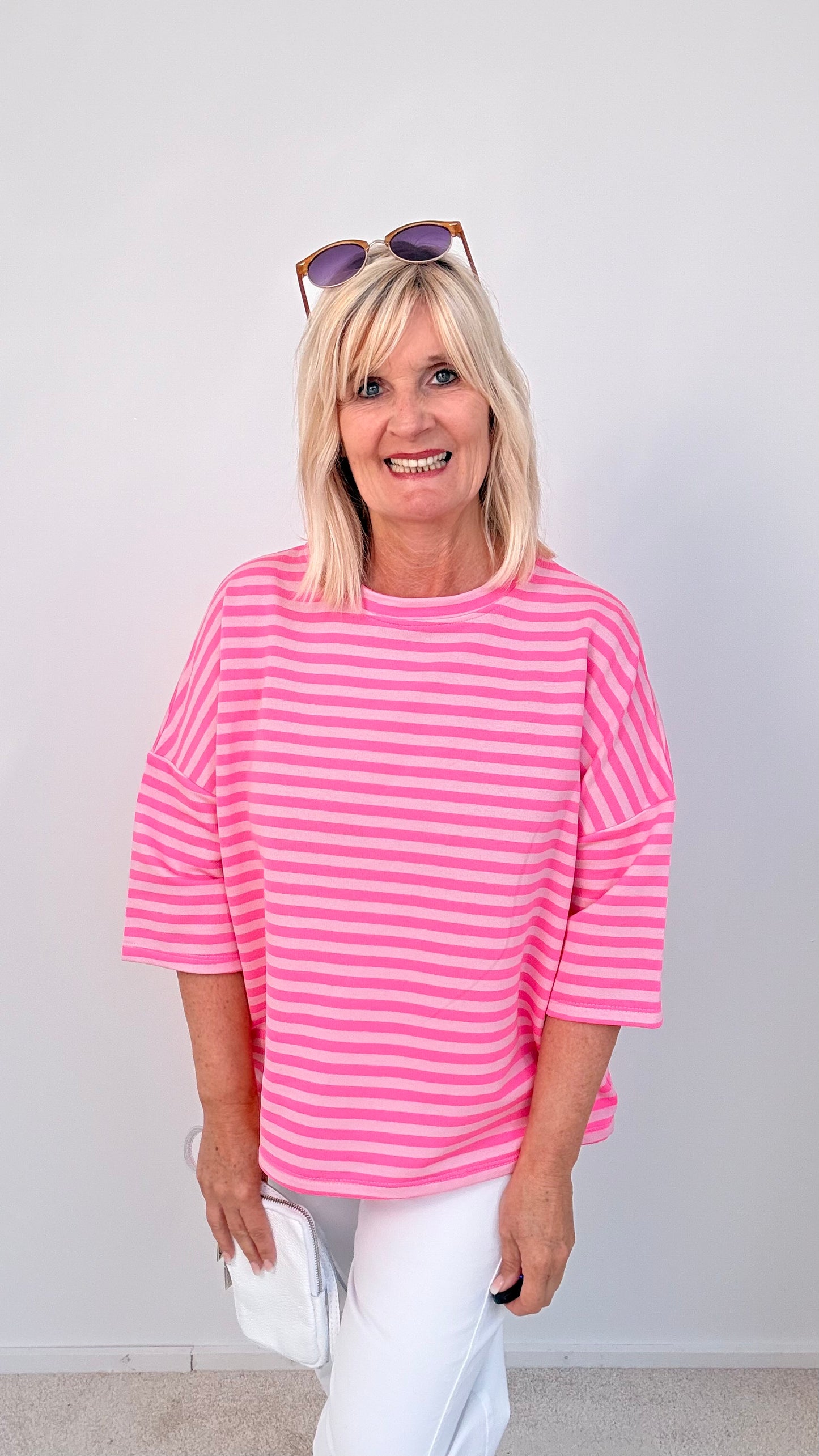 SHIRT GESTREIFT "PINK"