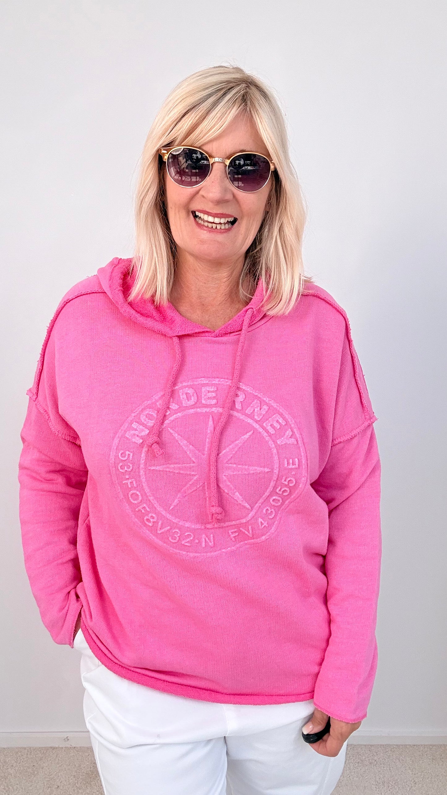 SWEATSHIRT MIT KAPUZE"NORDERNEY" PINK