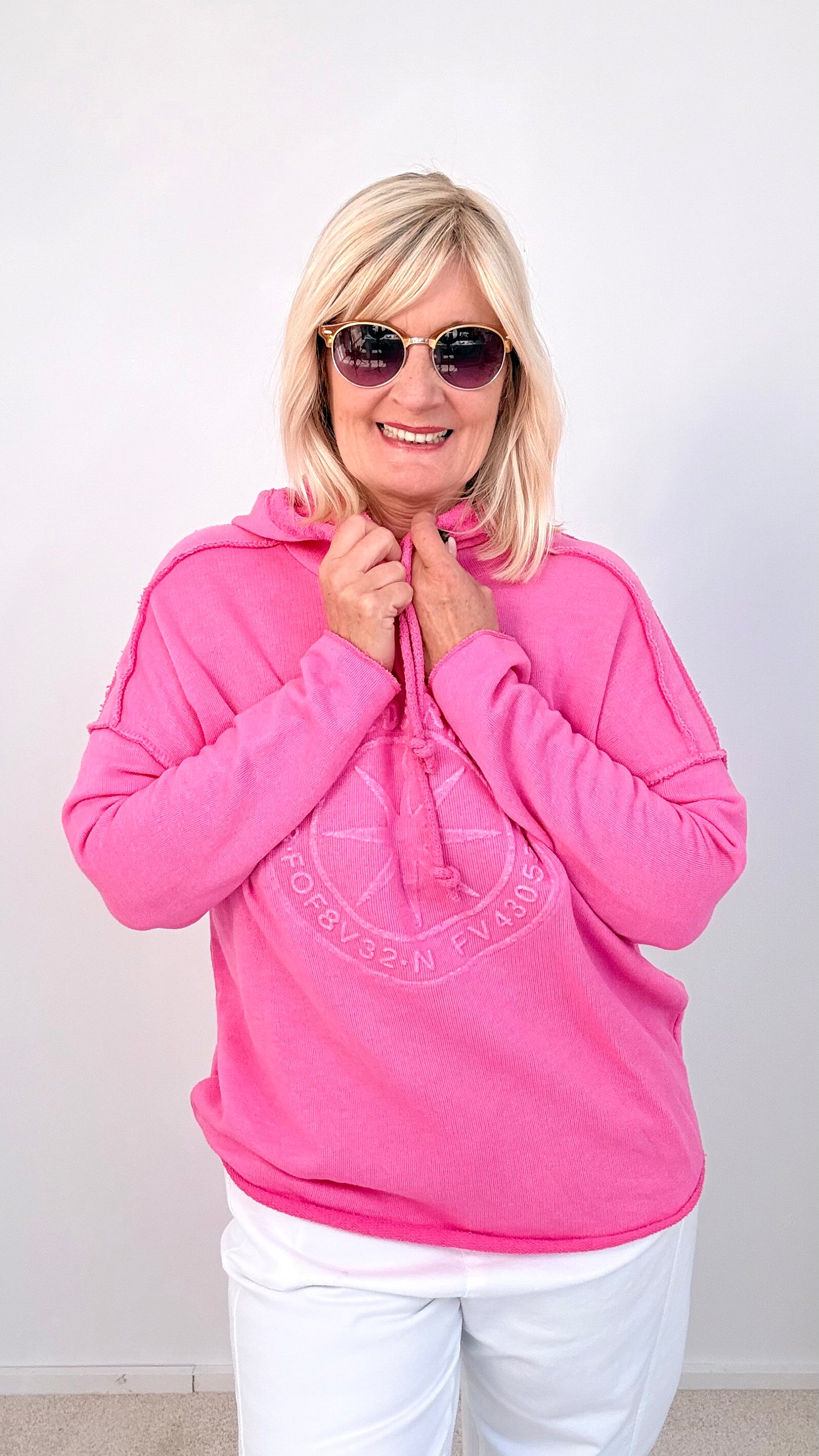 SWEATSHIRT MIT KAPUZE"NORDERNEY" PINK