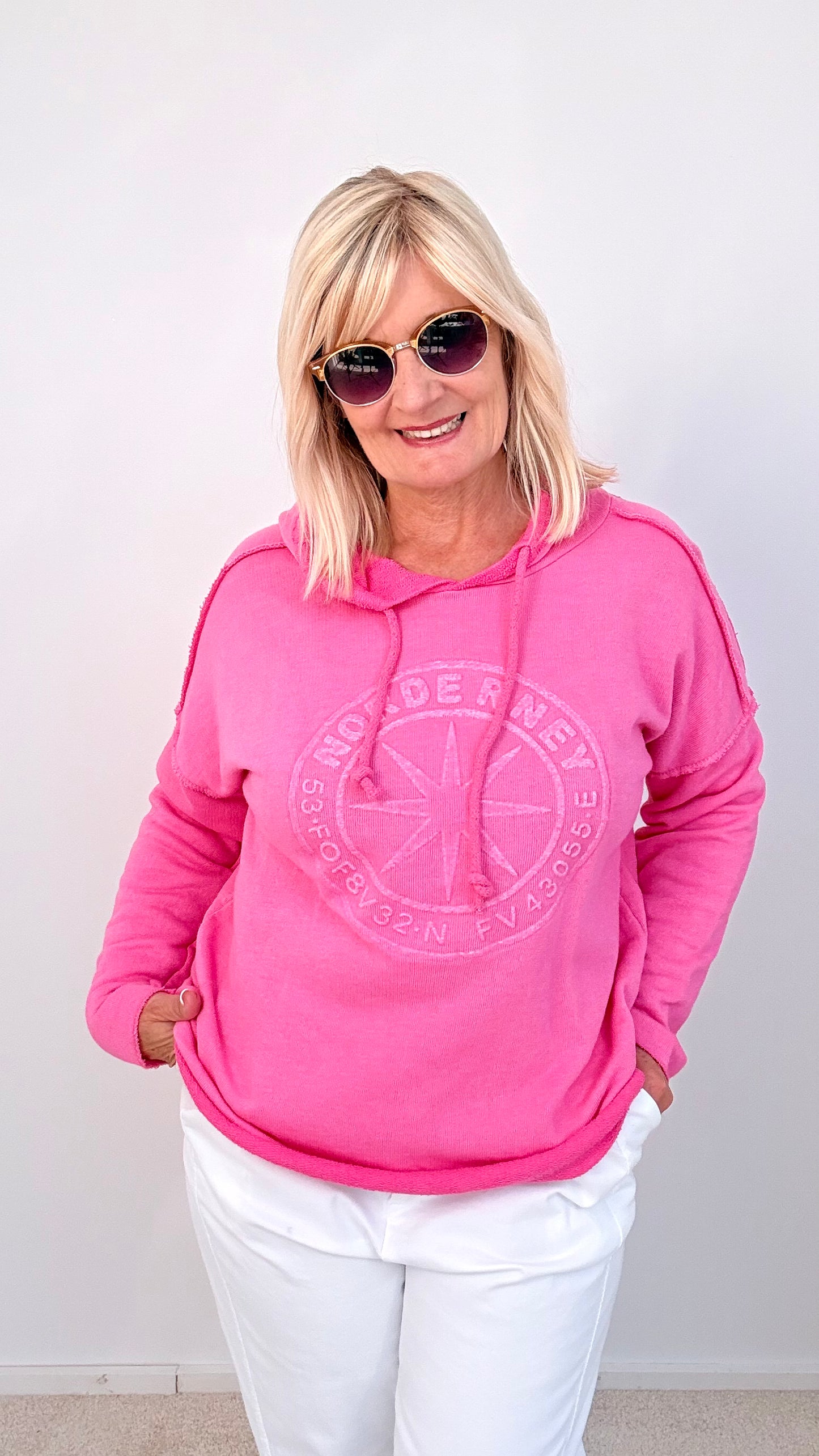 SWEATSHIRT MIT KAPUZE"NORDERNEY" PINK