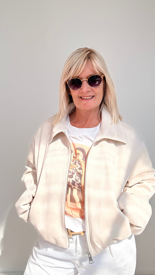 BLOUSON JACKE  "BEGE"